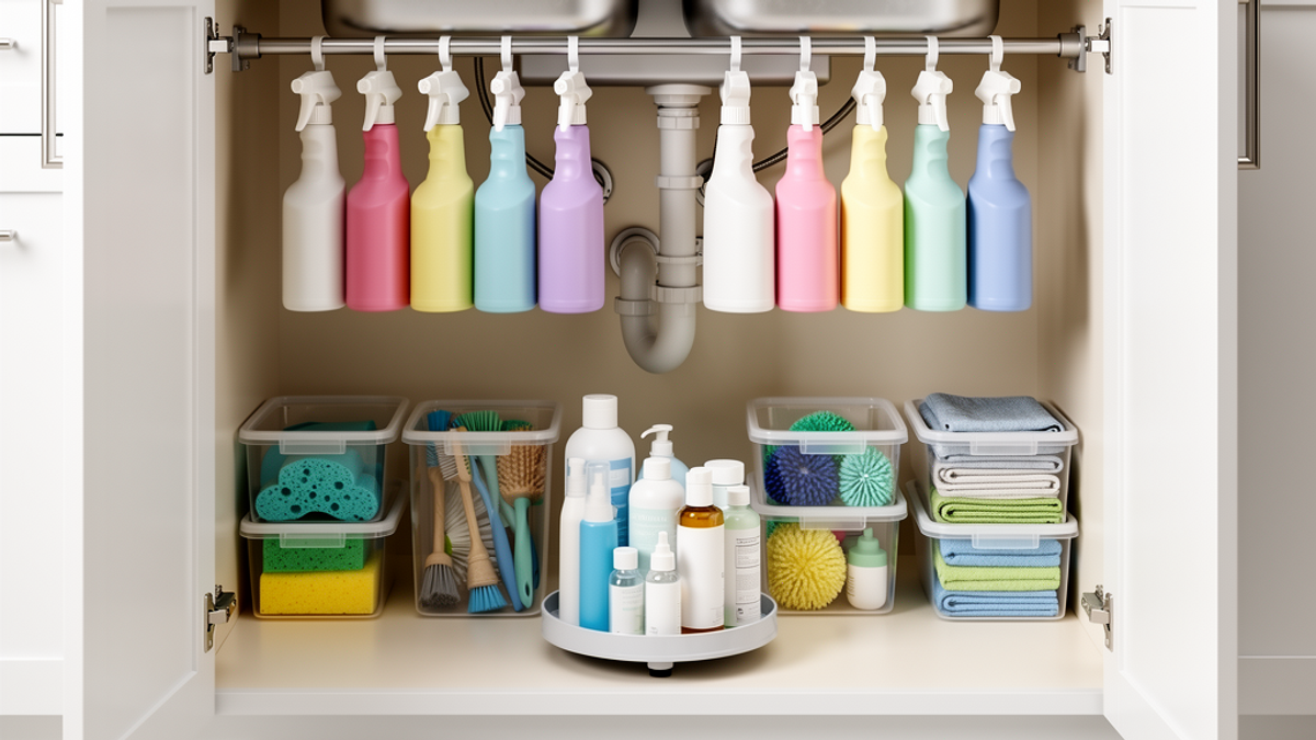 How to Organize Under Your Kitchen Sink Once and For All