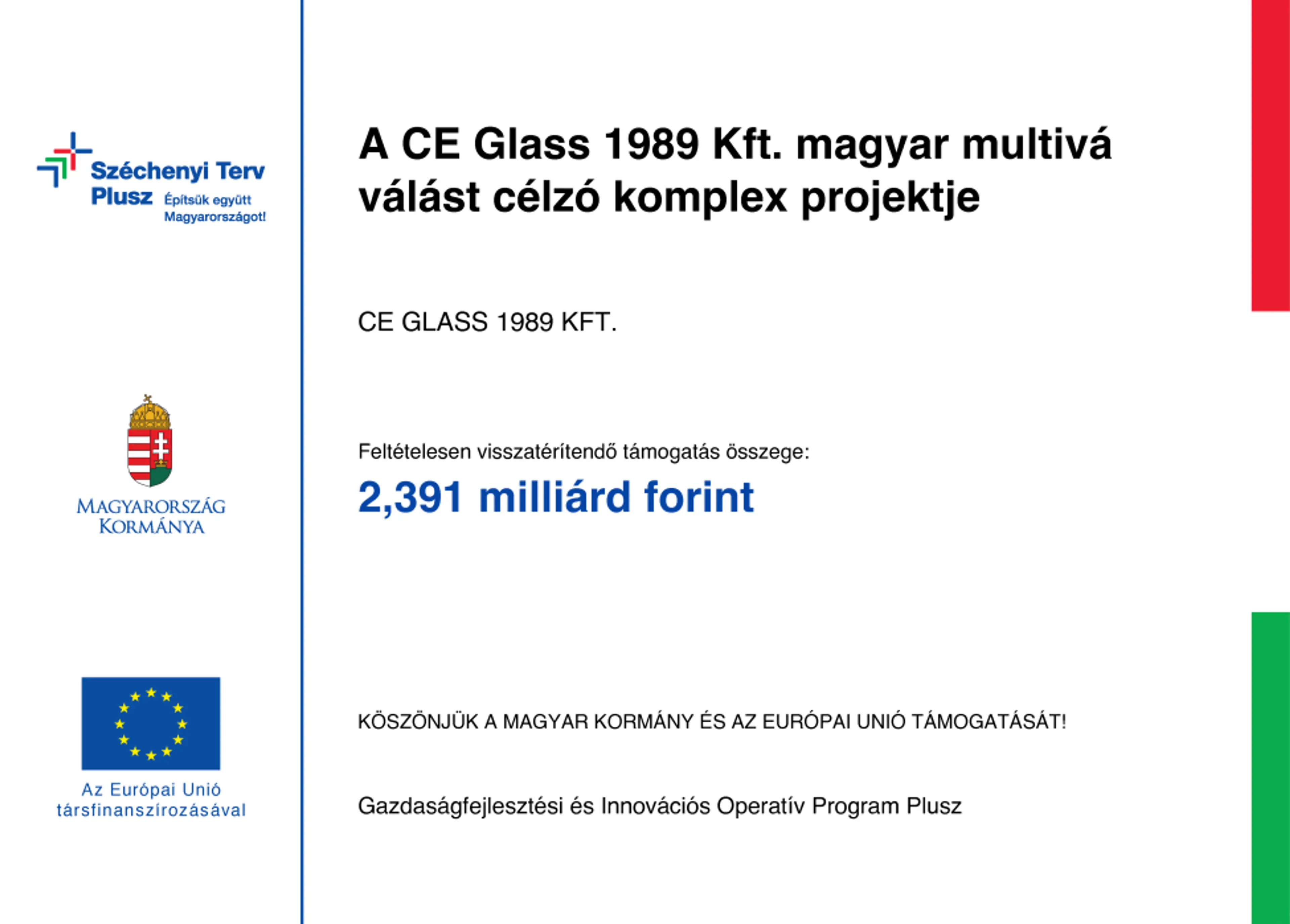 2,391 milliárd forint támogatásról szóló borító