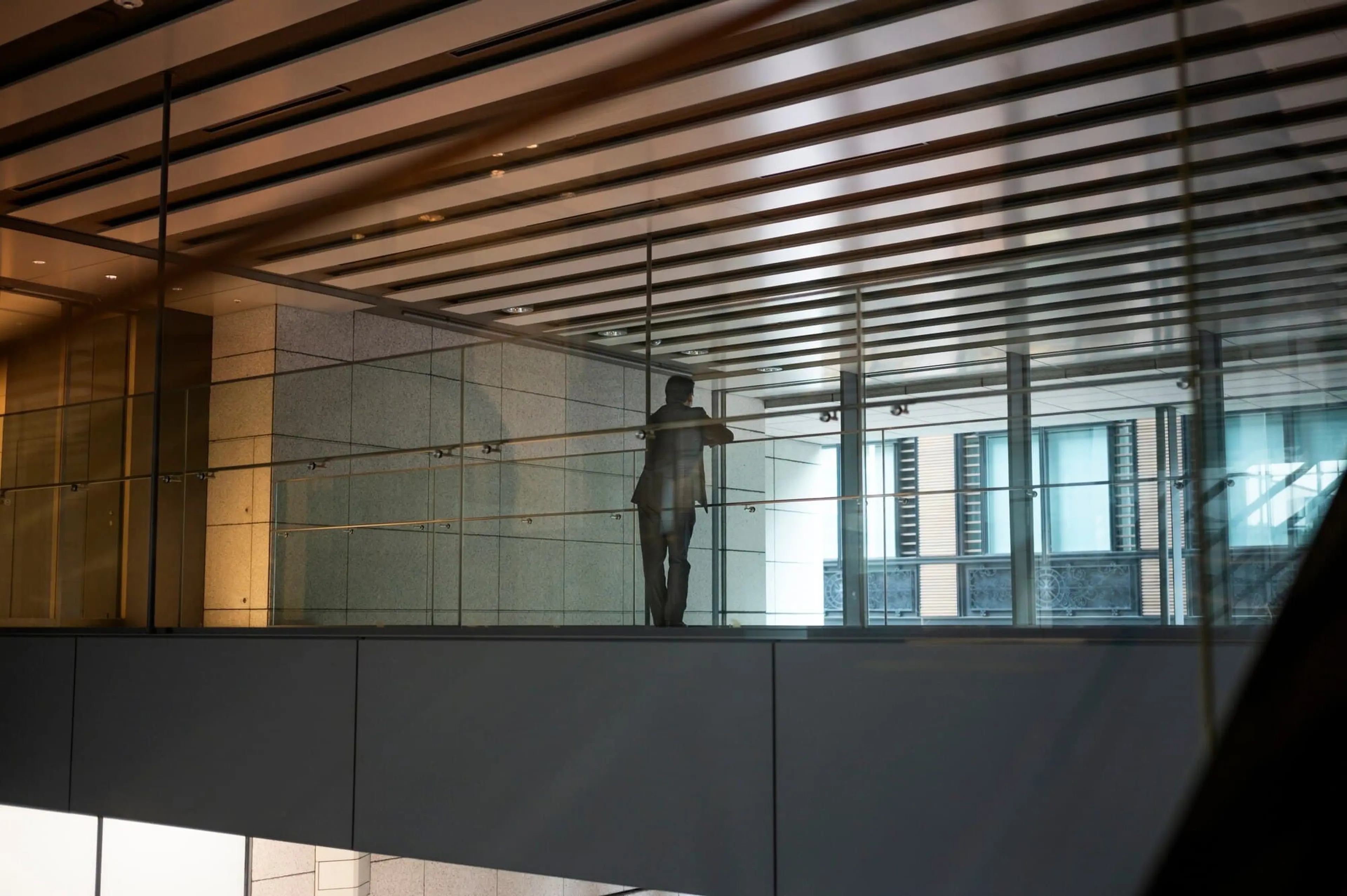 A man standing in a hall