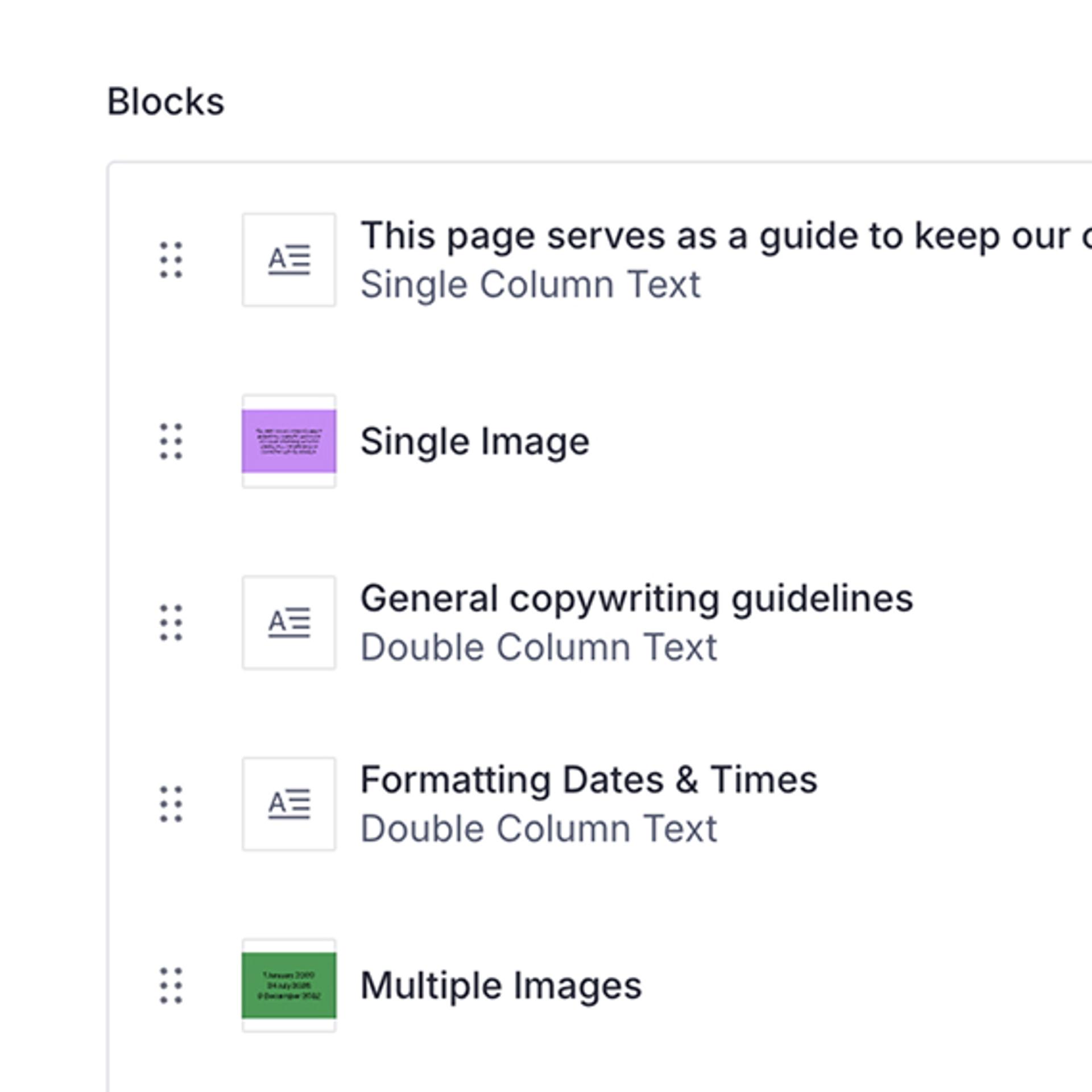 Modular layout system