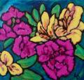 Close image of carnations and lilies
