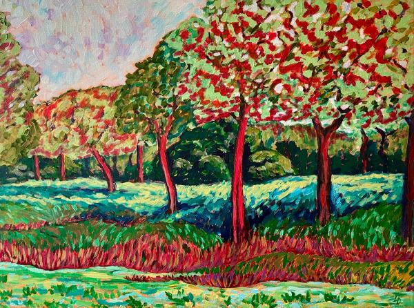 Trees and tall grasses