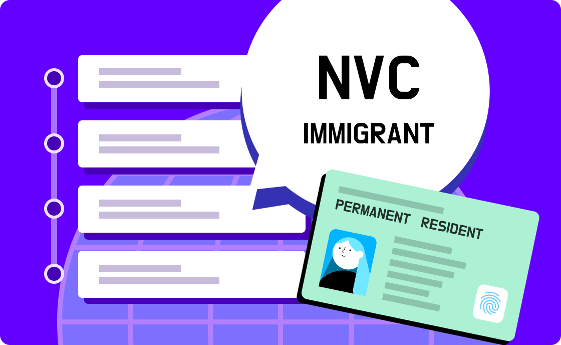 NVC case status message of Immigrant Visa 
