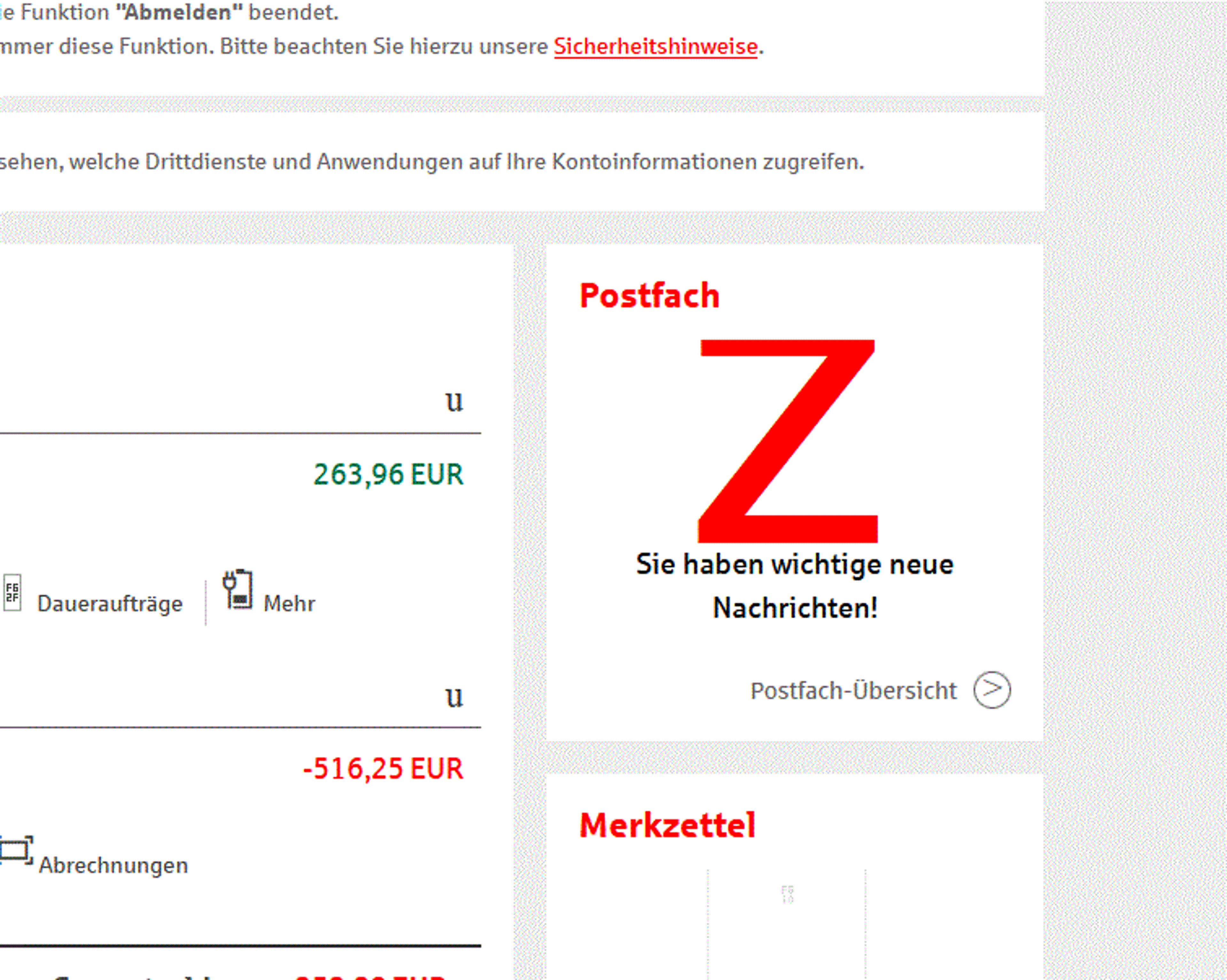 Russisches "Z" für Sieg im Homebanking