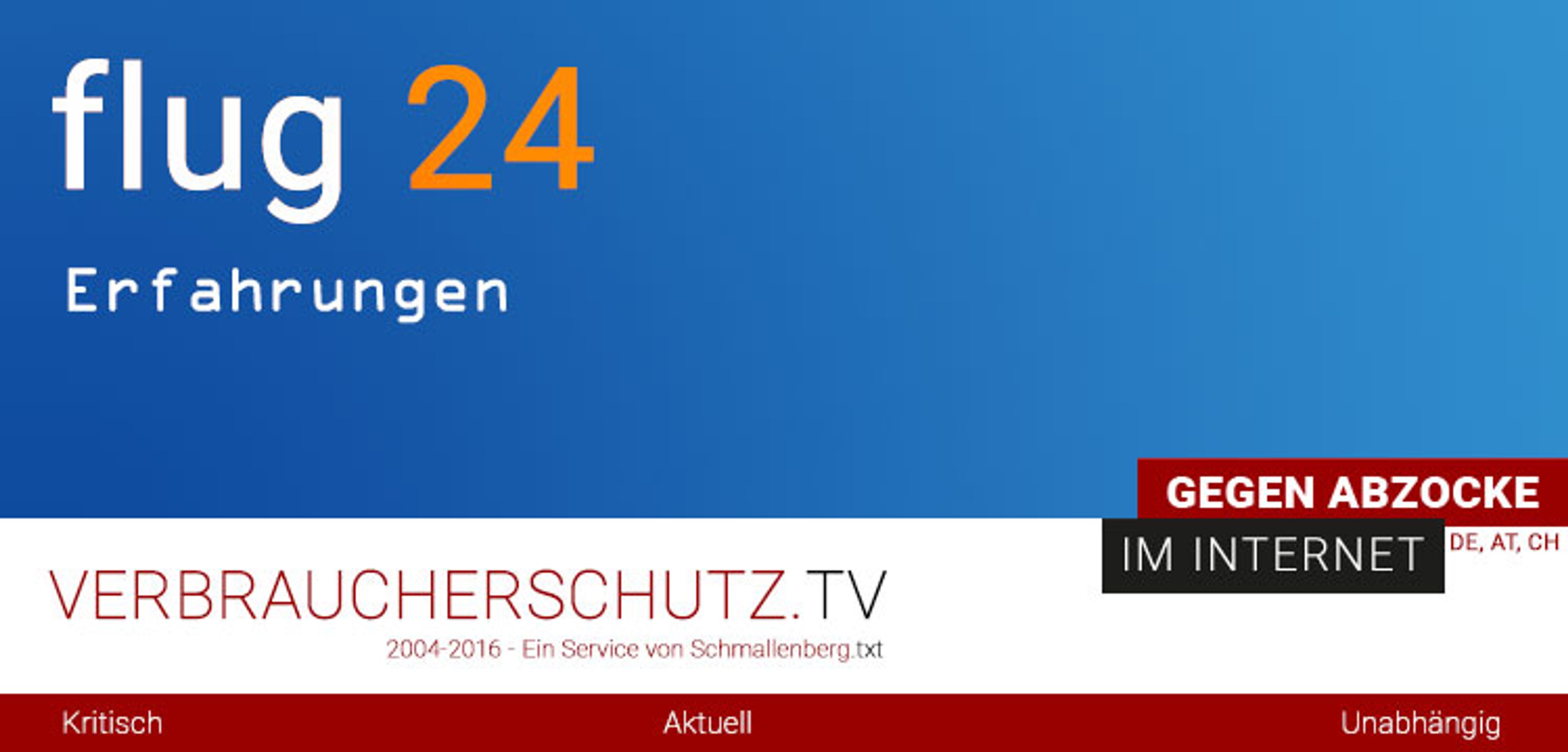 Erfahrung mit flug24.de - Thema Servicegebühr