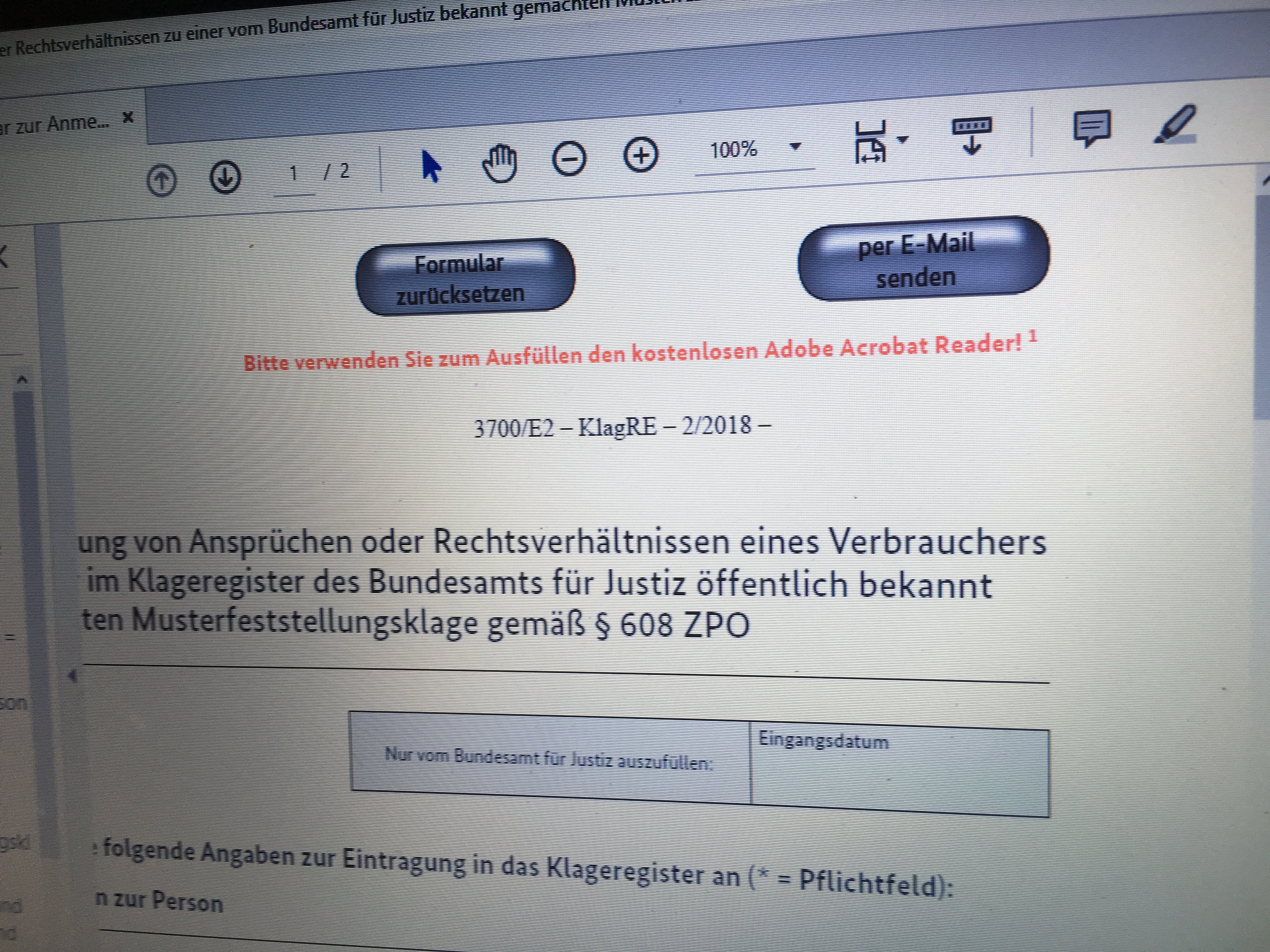 Probleme bei der Anmeldung zur VW Musterfeststellungsklage / Sammelklage