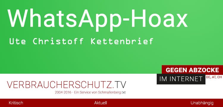 Ute Christoff / Lehr startet durch: Neuer Star am Kettenbrief-Himmel auch nur ein Hoax