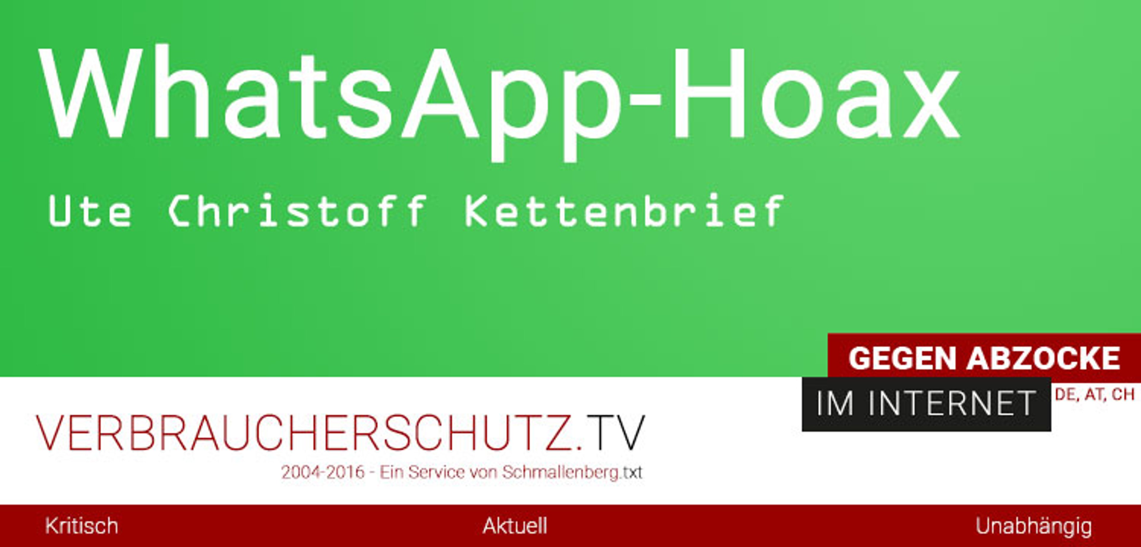 Ute Christoff / Lehr startet durch: Neuer Star am Kettenbrief-Himmel auch nur ein Hoax