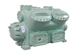 Remanufactured Carrier 5H open reciprocating compressor with visible components and details.