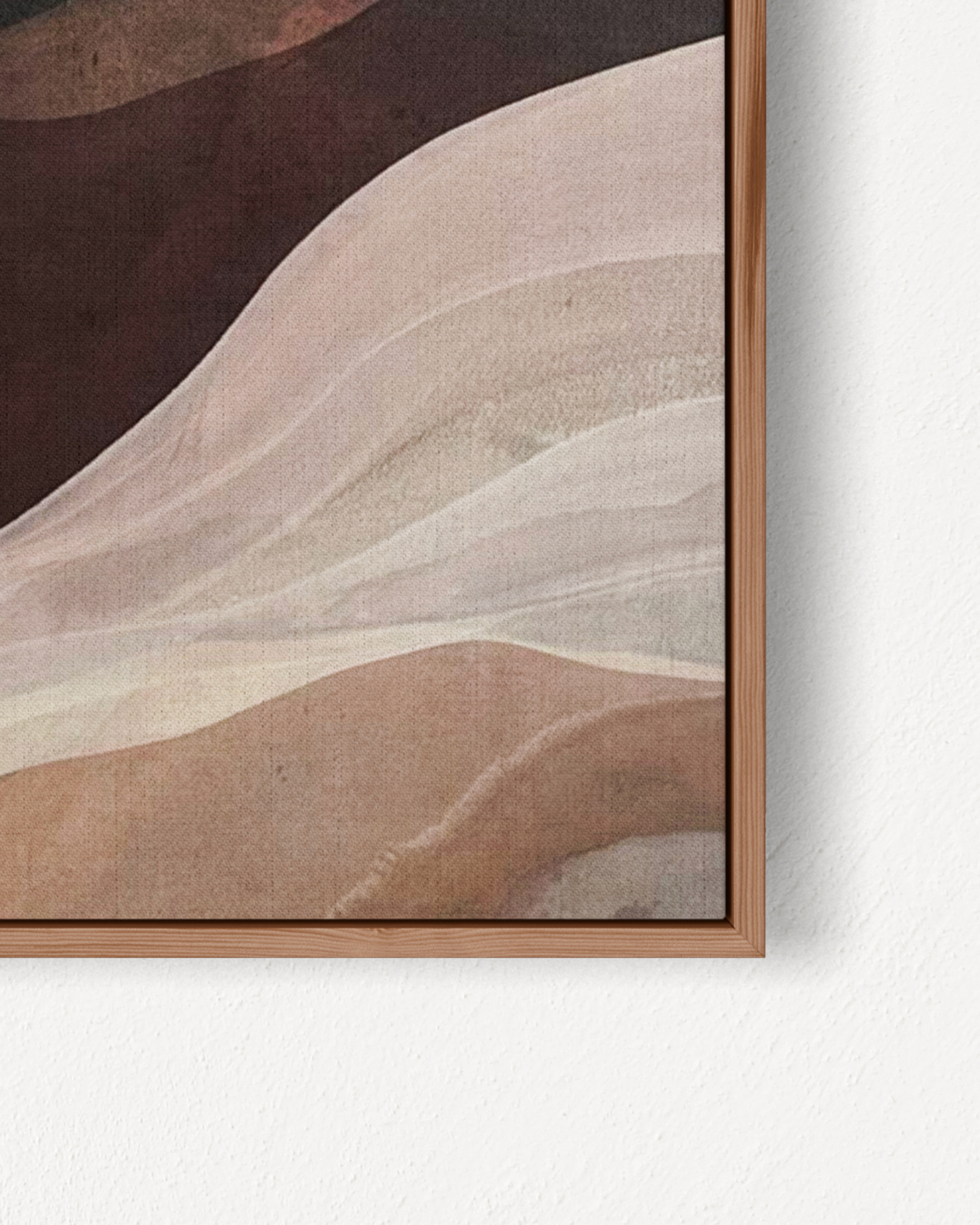 Abstract painting “Summer Daze" by Jake Paul White from the Red Series, created with Indonesian tea, coconut husk dye, clay, and rock pigments in 2024.