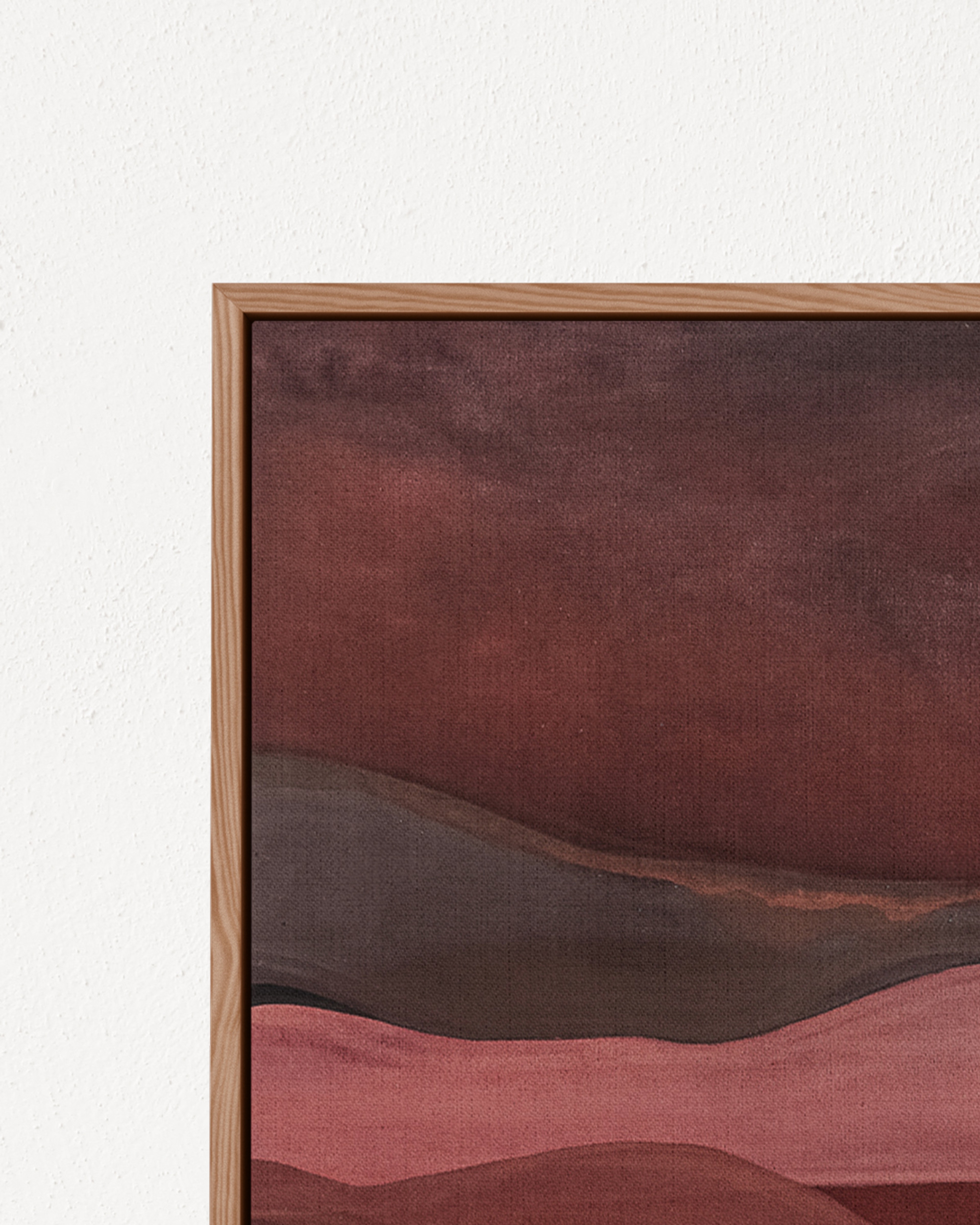 Abstract painting “Endless “Horizons” by Jake Paul White from the Red Series, created with Indonesian tea, coconut husk dye, clay, and rock pigments in 2024.