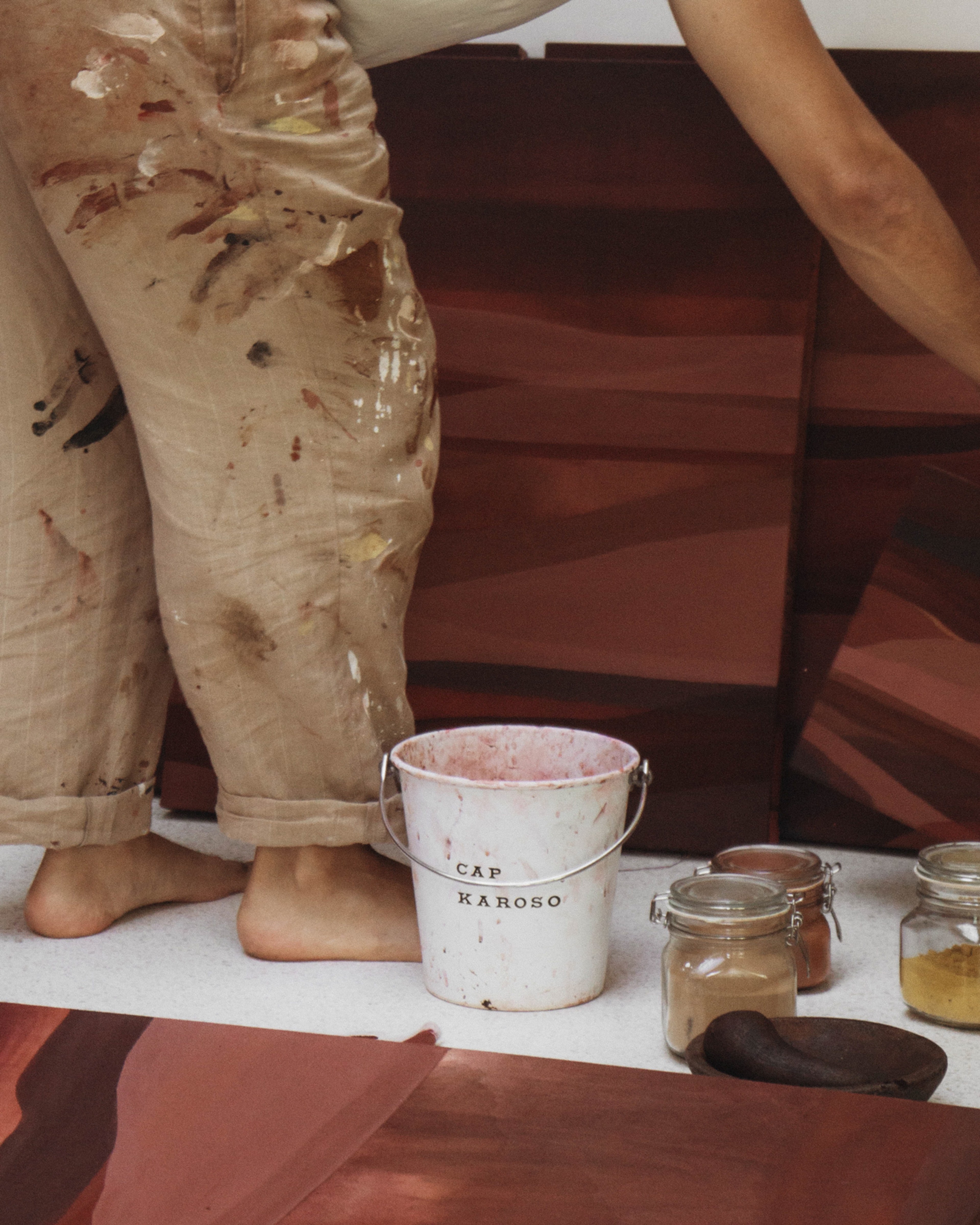 Natural earth pigments and materials used at Cap Karoso residency Image