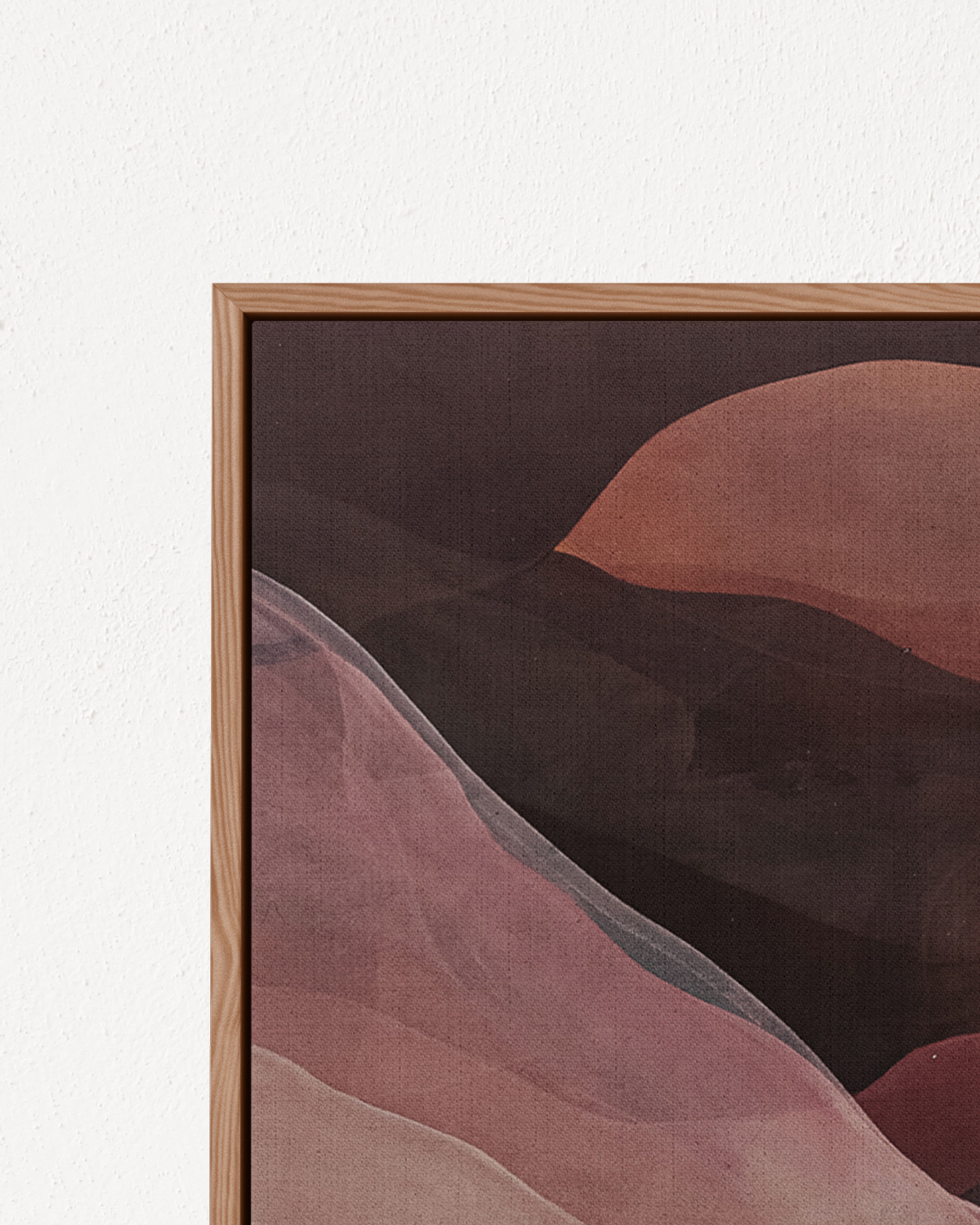 Abstract painting “Silent Crossing" by Jake Paul White from the Red Series, created with Indonesian tea, coconut husk dye, clay, and rock pigments in 2024.