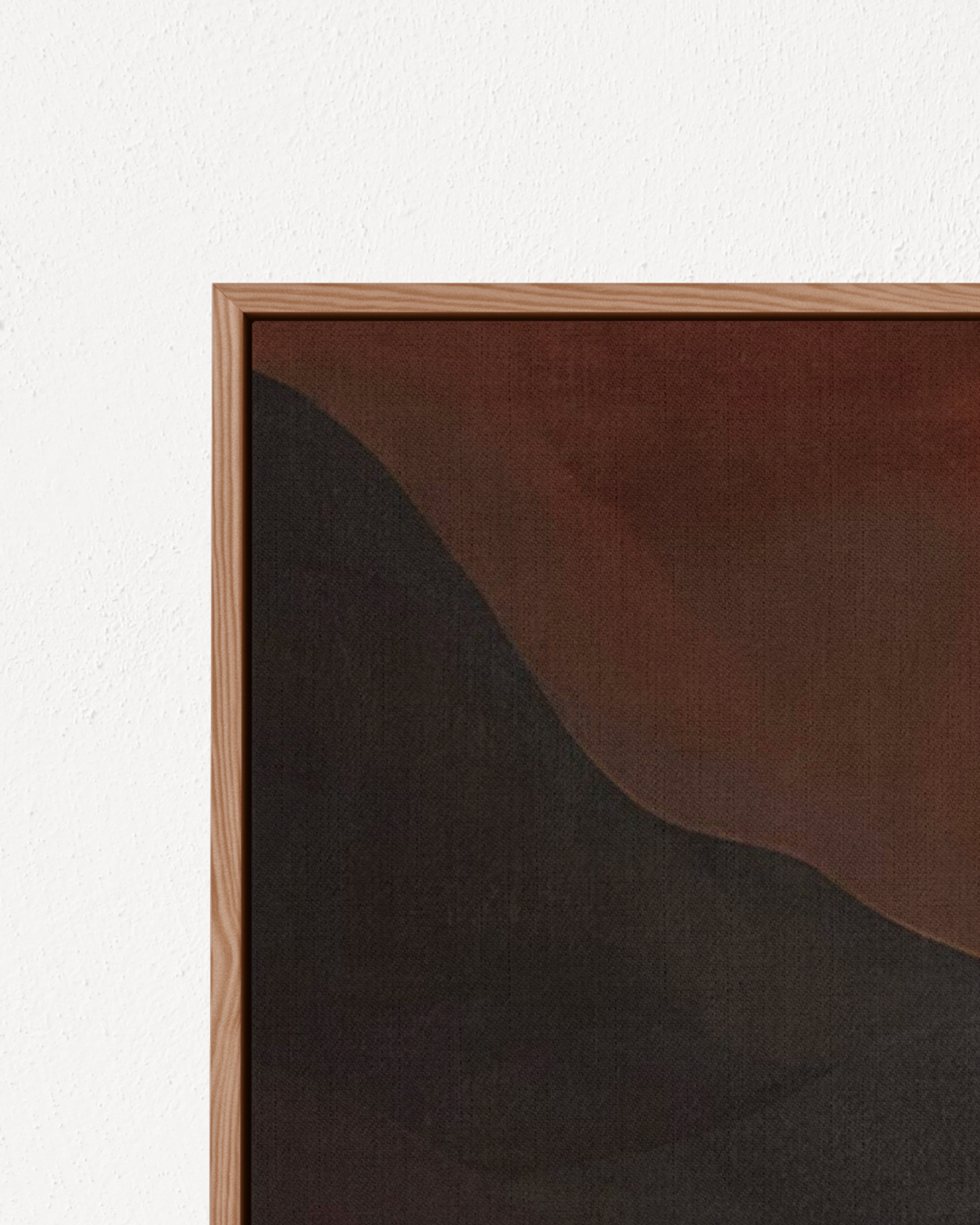 Abstract painting “Summer Daze" by Jake Paul White from the Red Series, created with Indonesian tea, coconut husk dye, clay, and rock pigments in 2024.