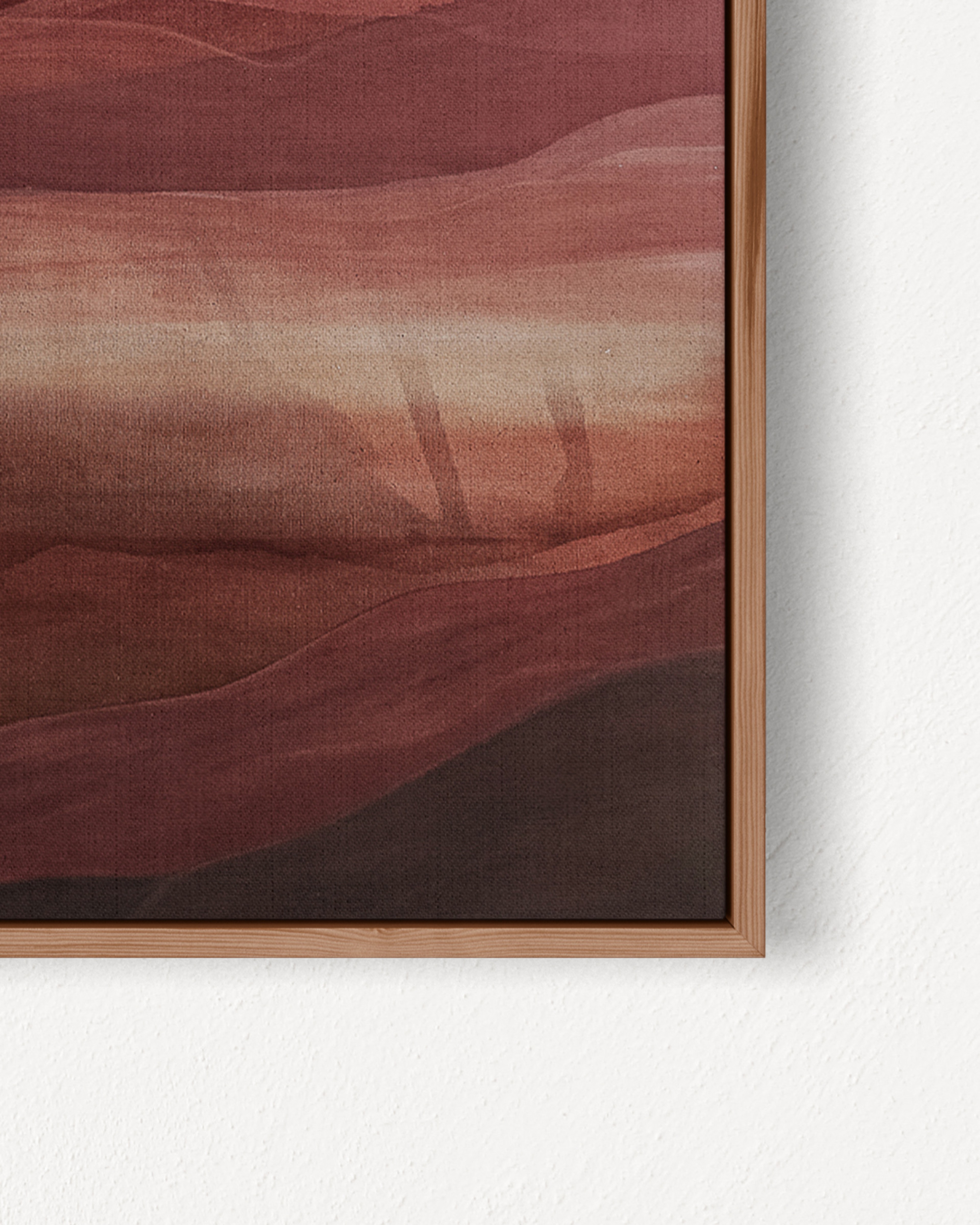 Abstract painting “Endless “Horizons” by Jake Paul White from the Red Series, created with Indonesian tea, coconut husk dye, clay, and rock pigments in 2024.