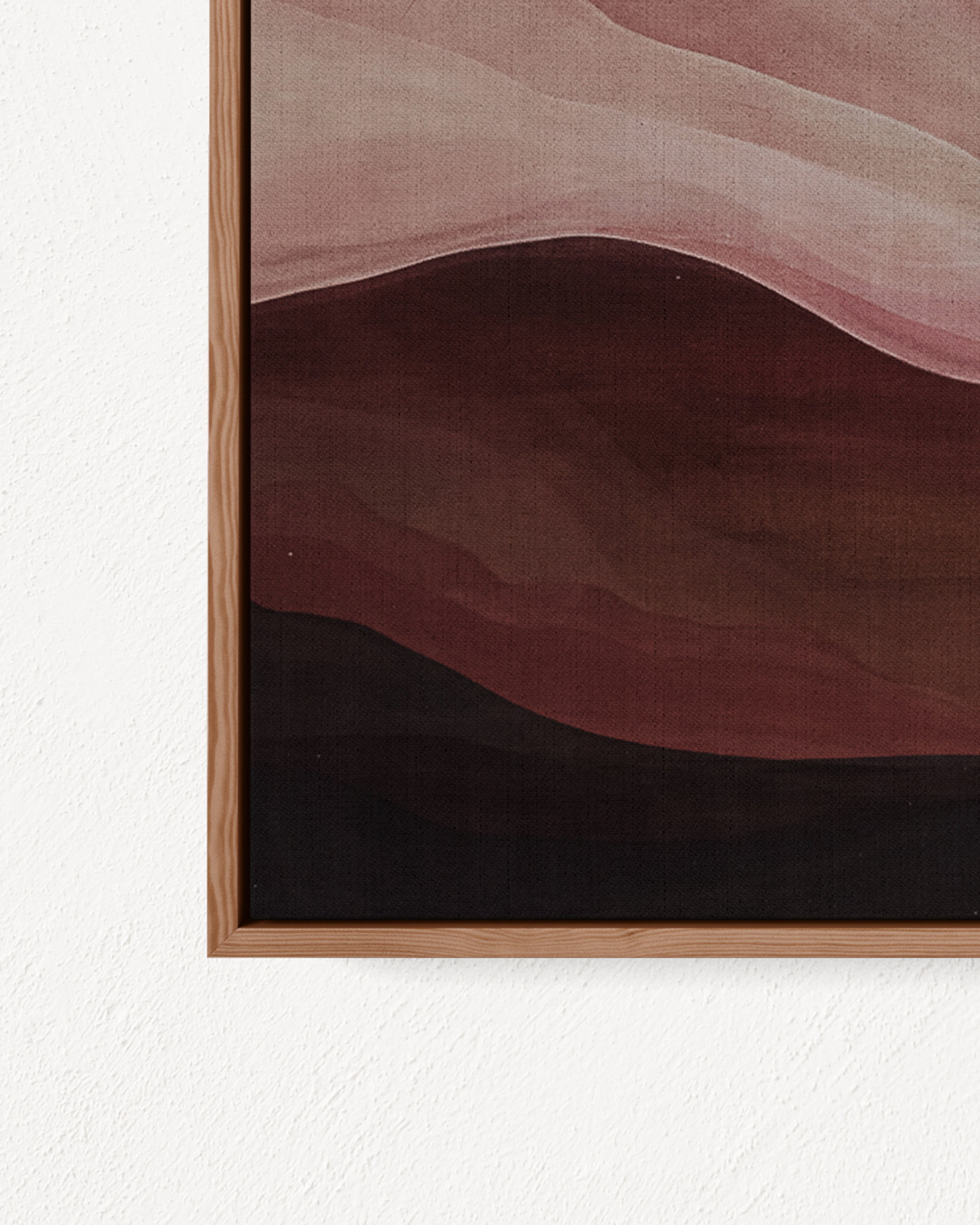 Abstract painting “Silent Crossing" by Jake Paul White from the Red Series, created with Indonesian tea, coconut husk dye, clay, and rock pigments in 2024.