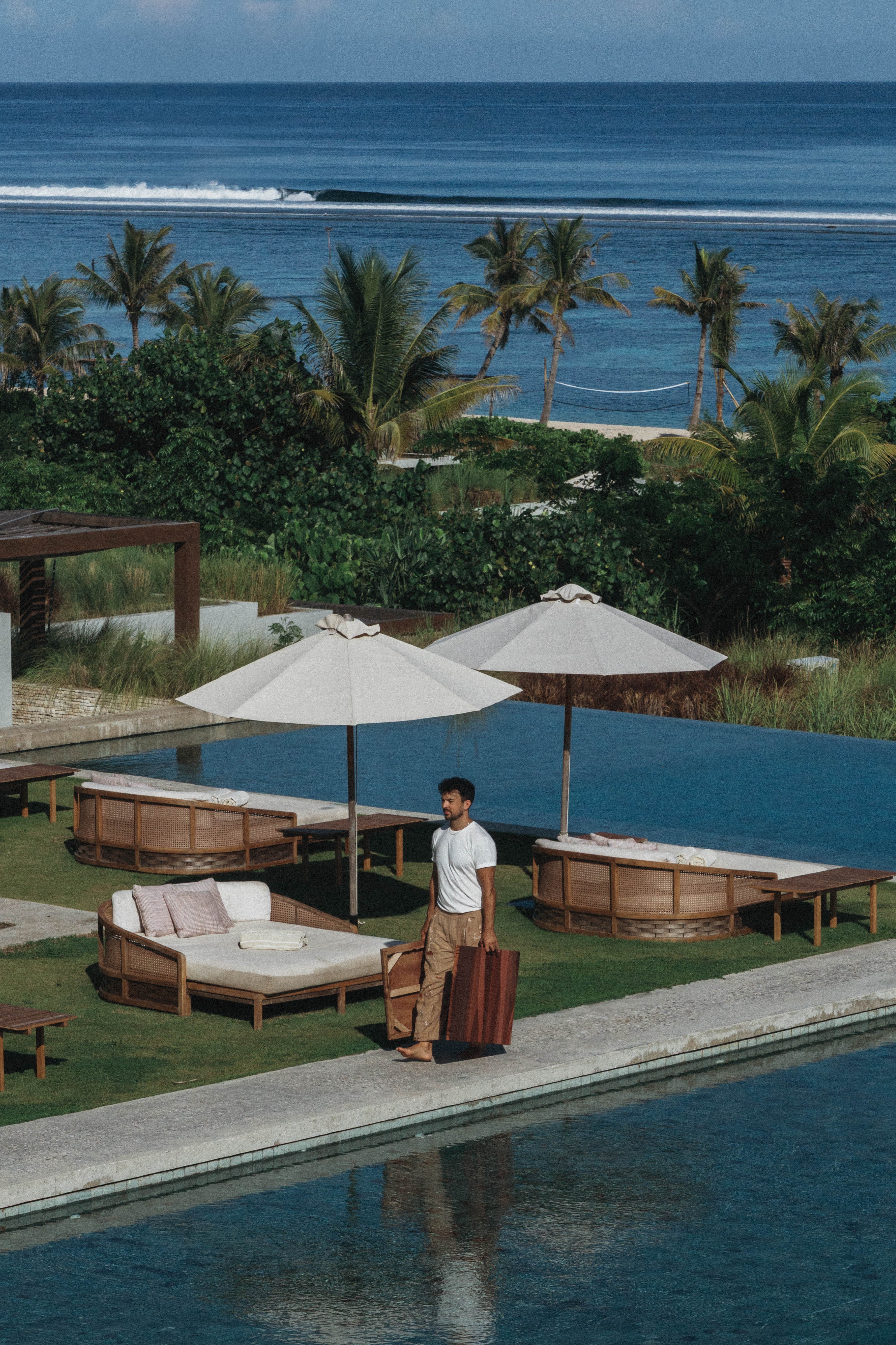 Jake Paul White abstract artist at Cap Karoso Sumba artist residency.