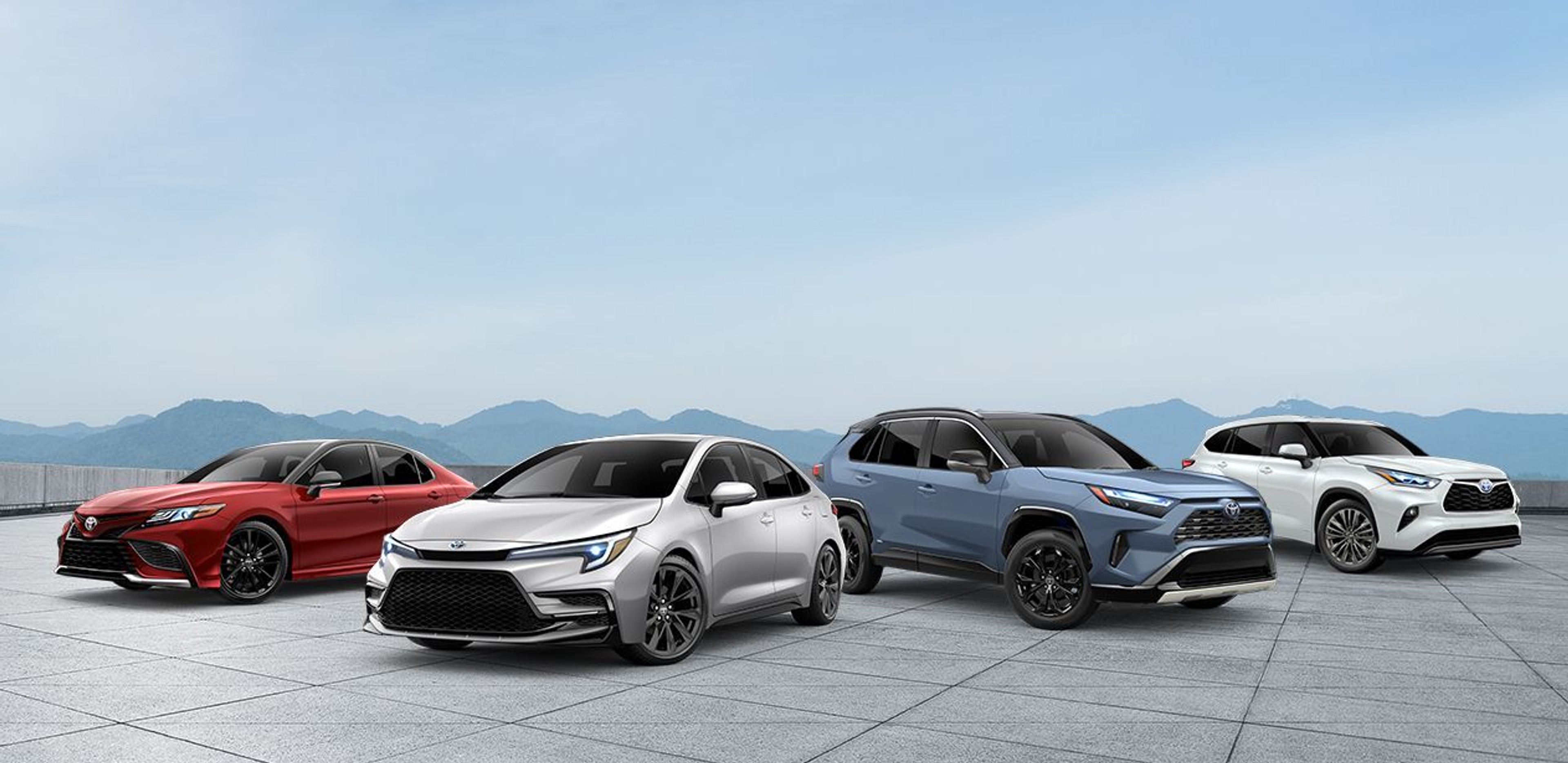 Collection of various Toyota vehicles