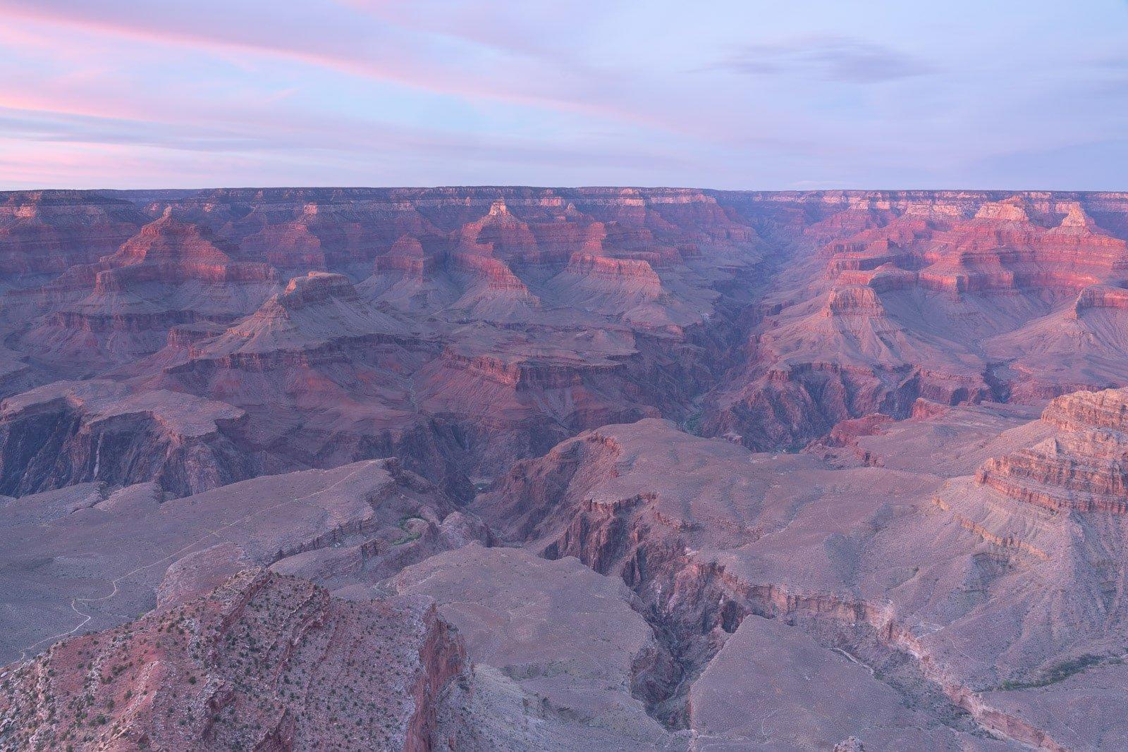 Grand Canyon at sunset - Before editing