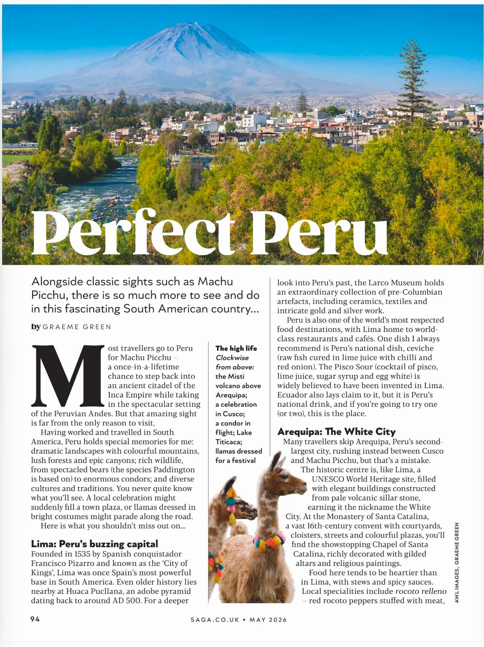 Perfect Peru — Saga Magazine