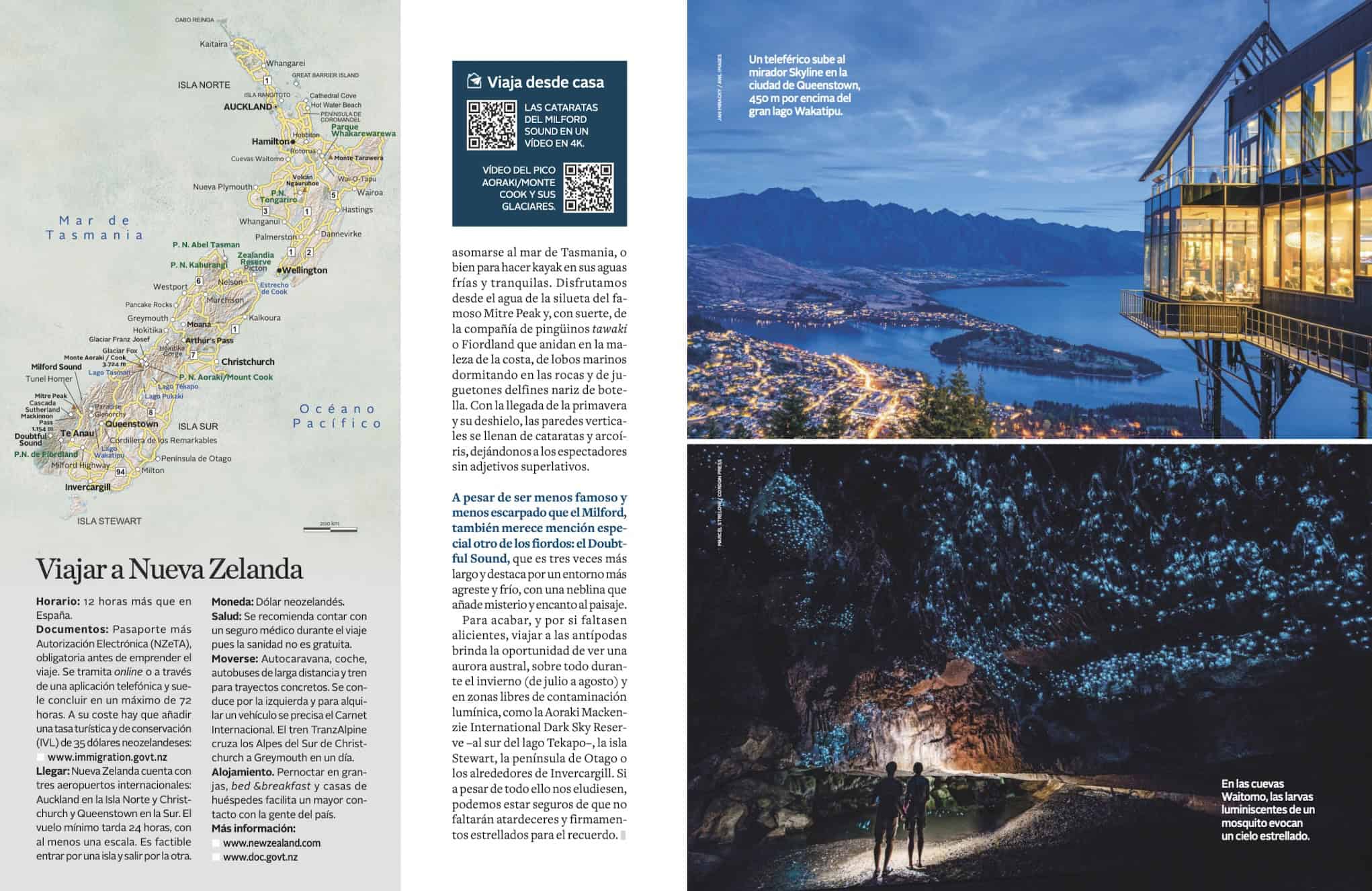 Viajes National Geographic feature spread — Queenstown - February 2024