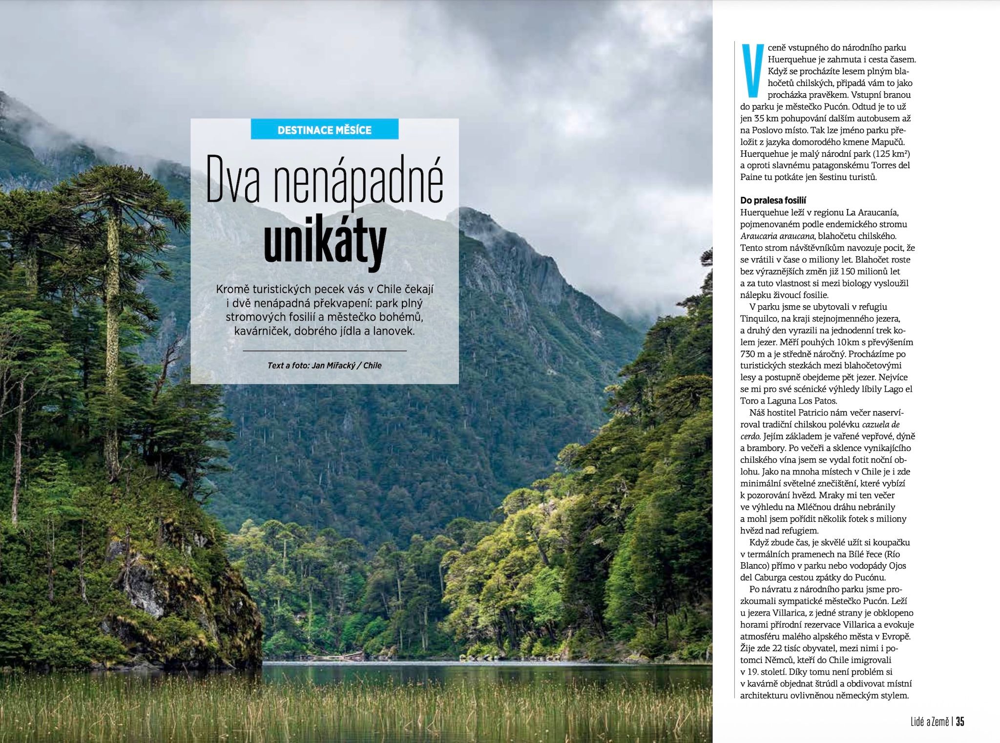 Lidé a země feature spread — Dva nenápadné unikáty