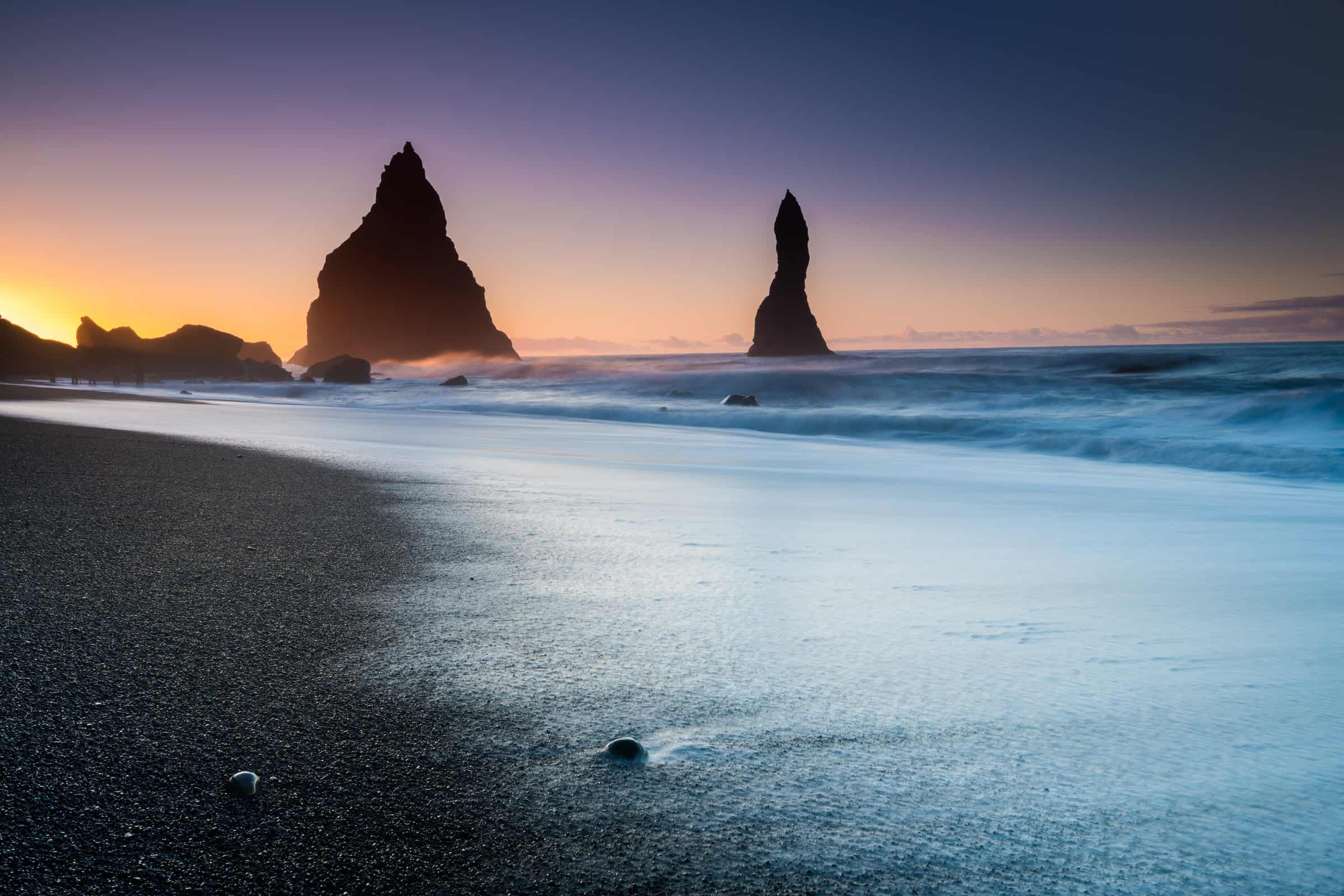 Reynisfjara beach at sunrise, Iceland