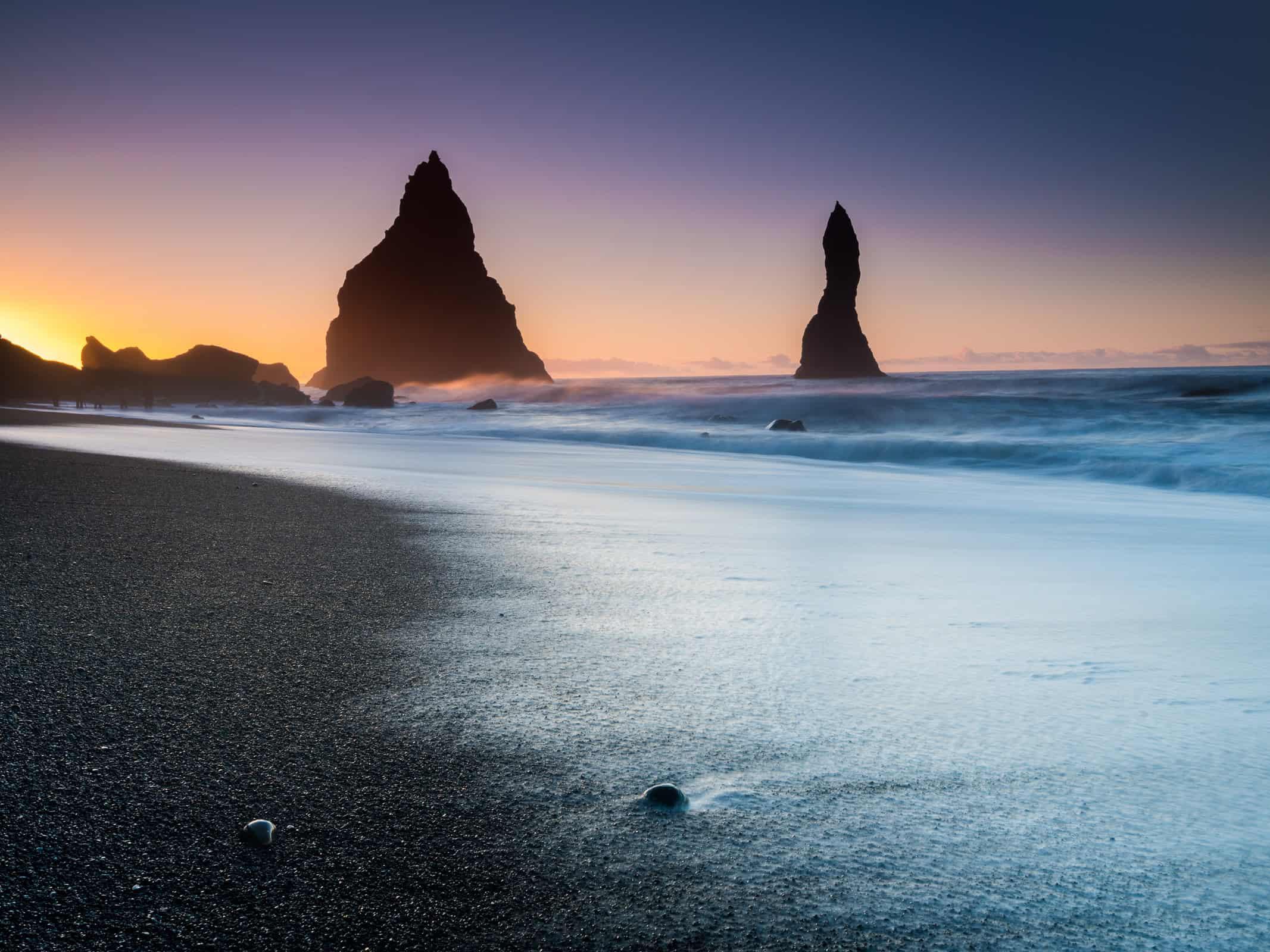 Reynisfjara beach at sunrise, Iceland