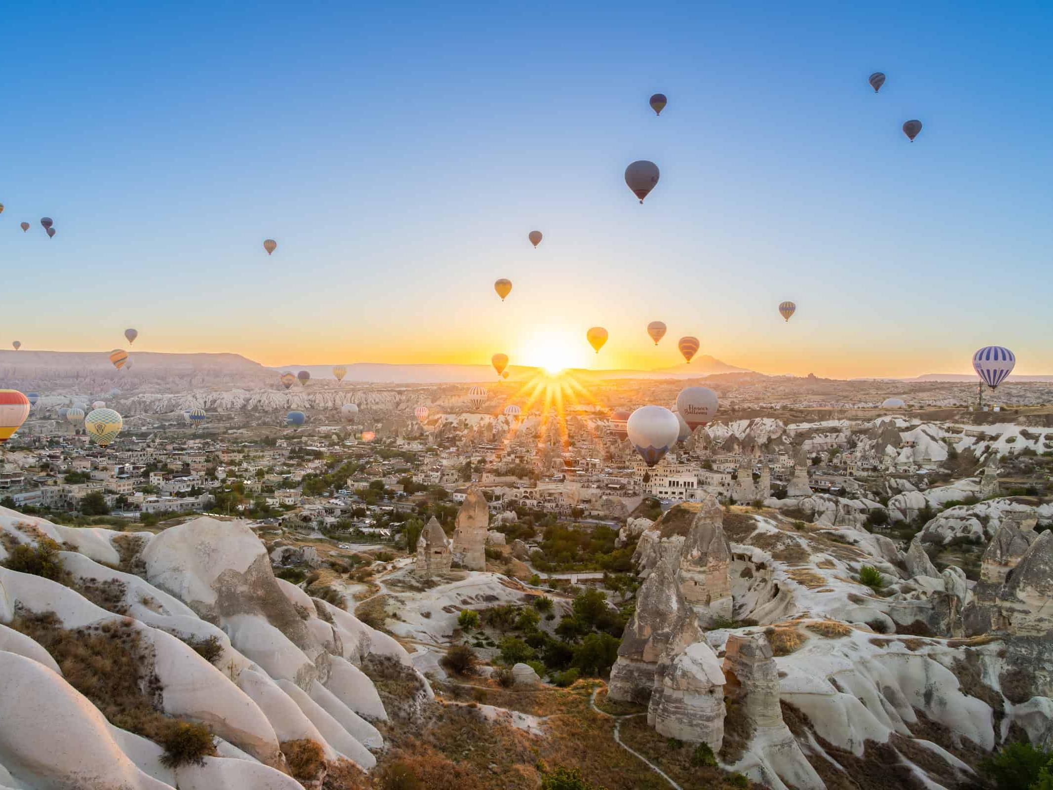 Cappadocia at sunrise, Turkey
