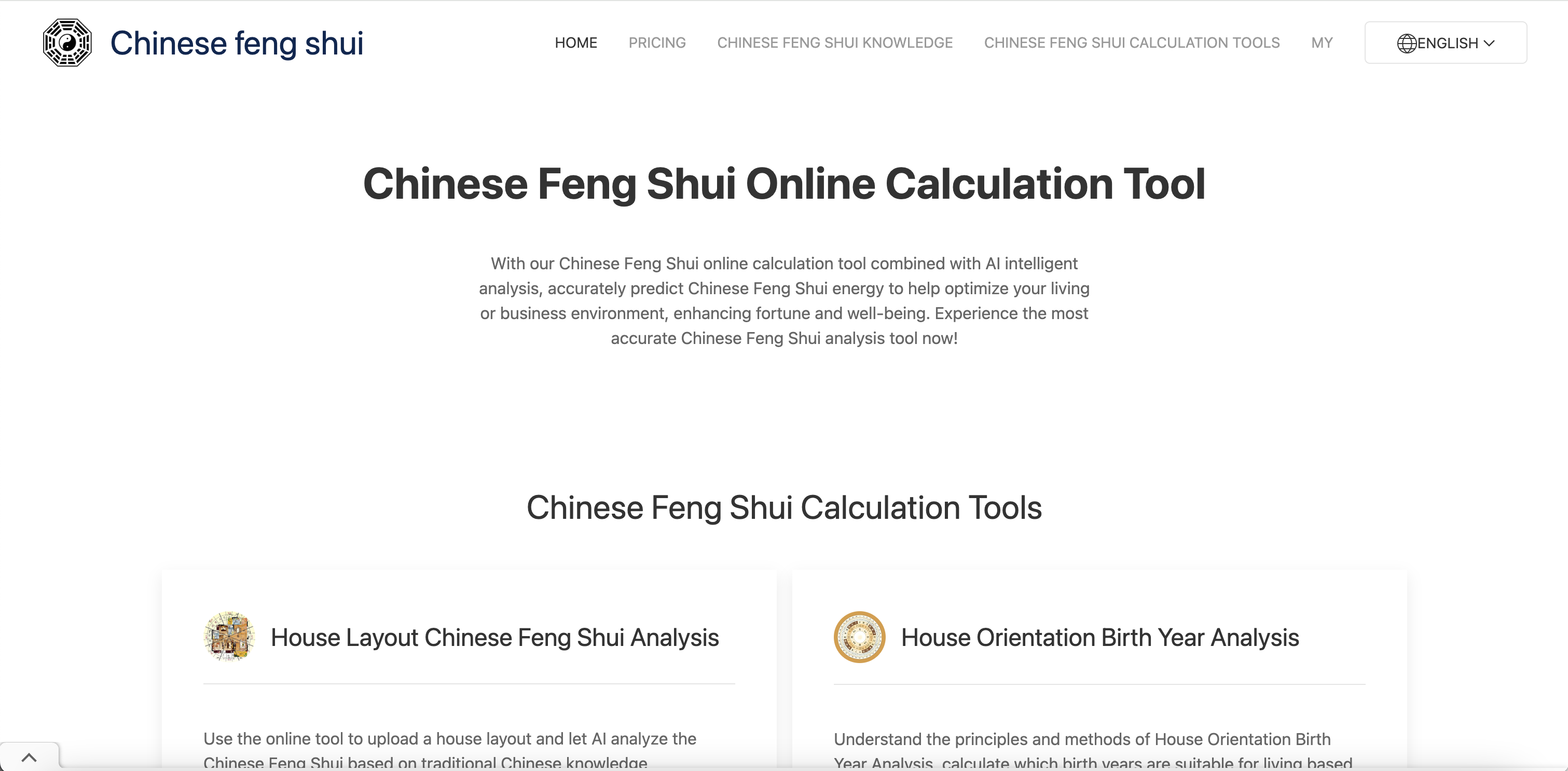 Chinese Feng Shui Calculator