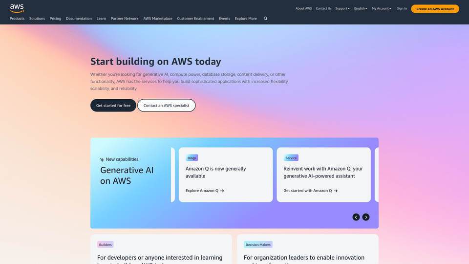 Amazon Web Services Amazon Web Services