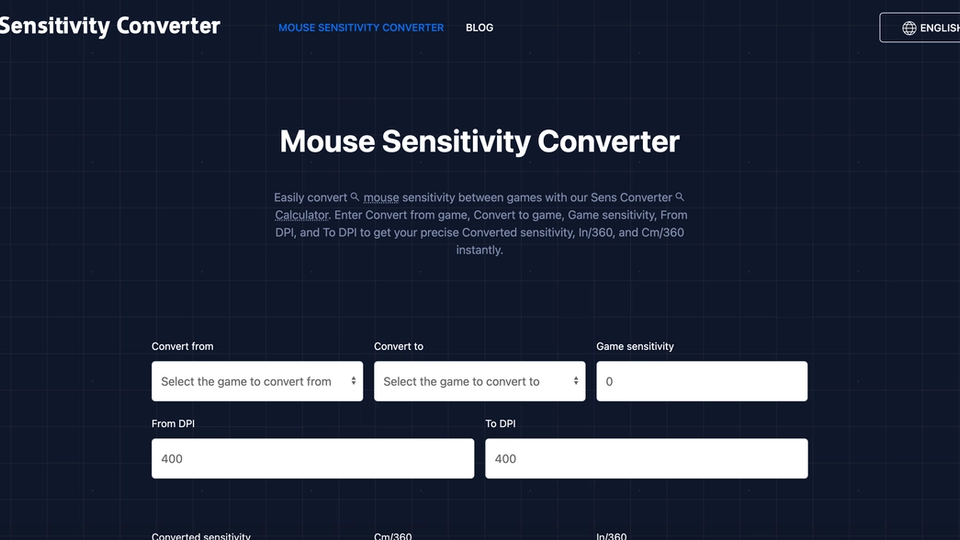 Mouse Sensitivity Converter Mouse Sensitivity Converter