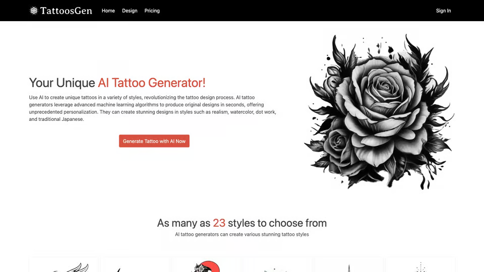 TattoosGen - AI Tattoo Generator