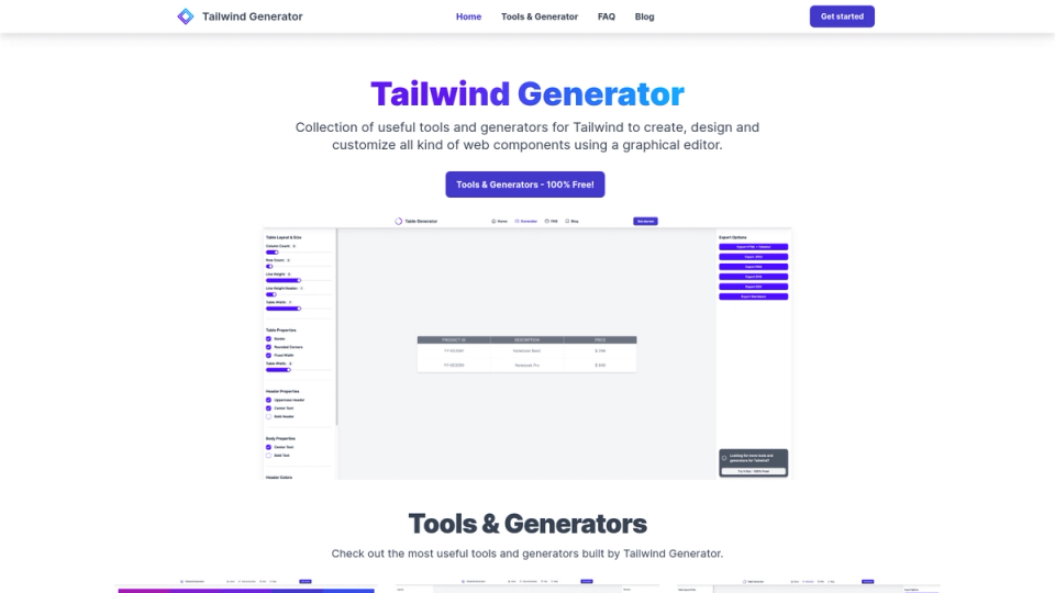 Tailwind Generator