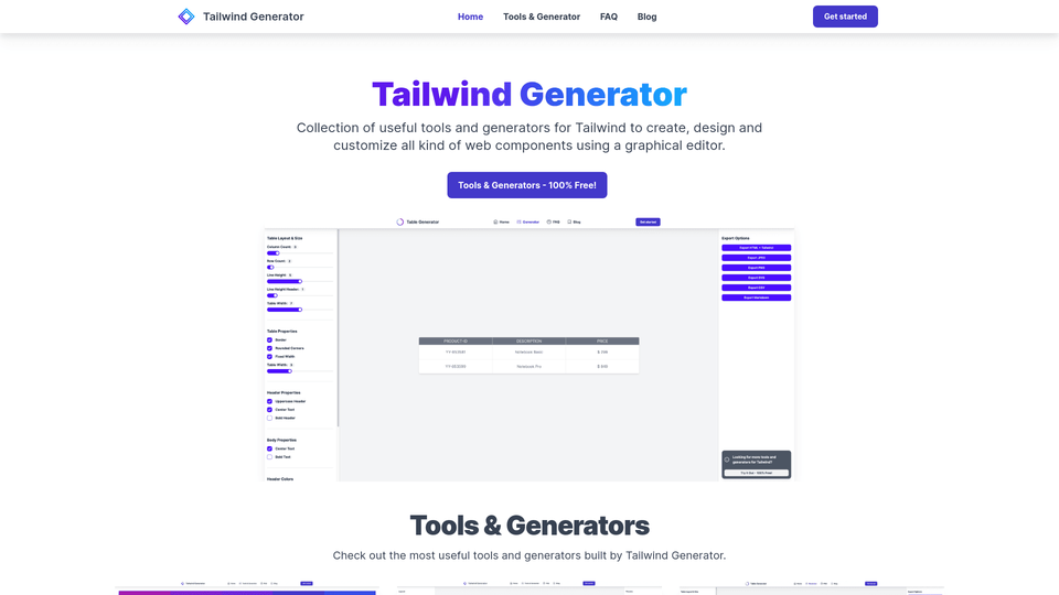 Tailwind Generator