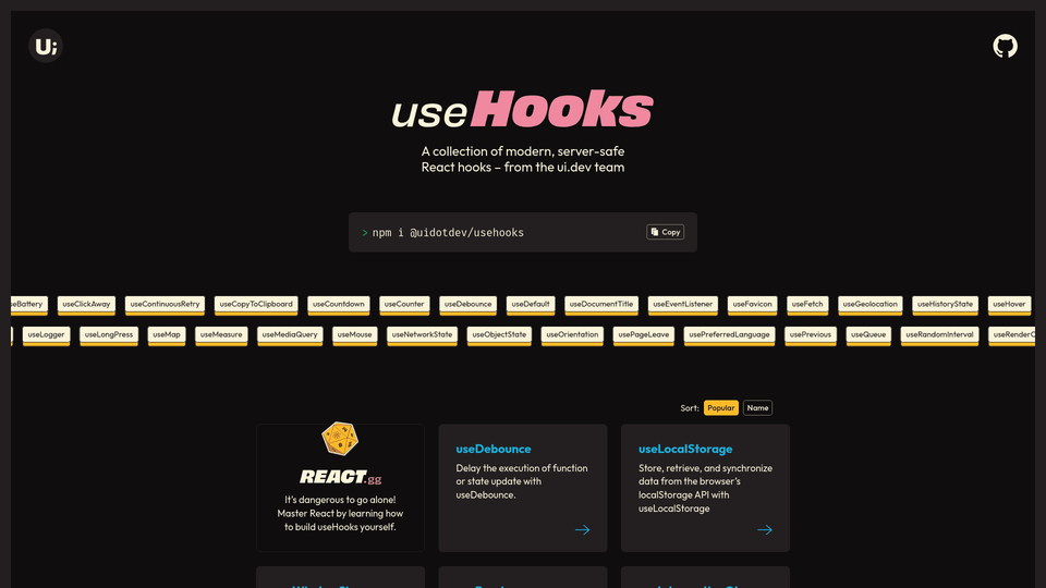 useHooks useHooks