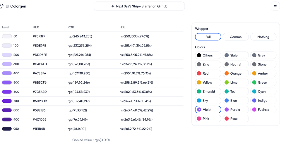 UI Colorgen