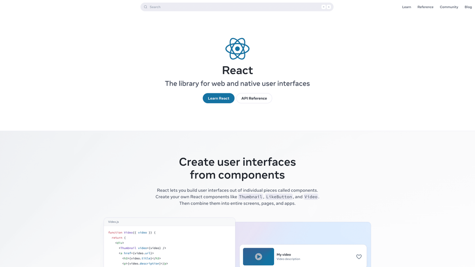 React
