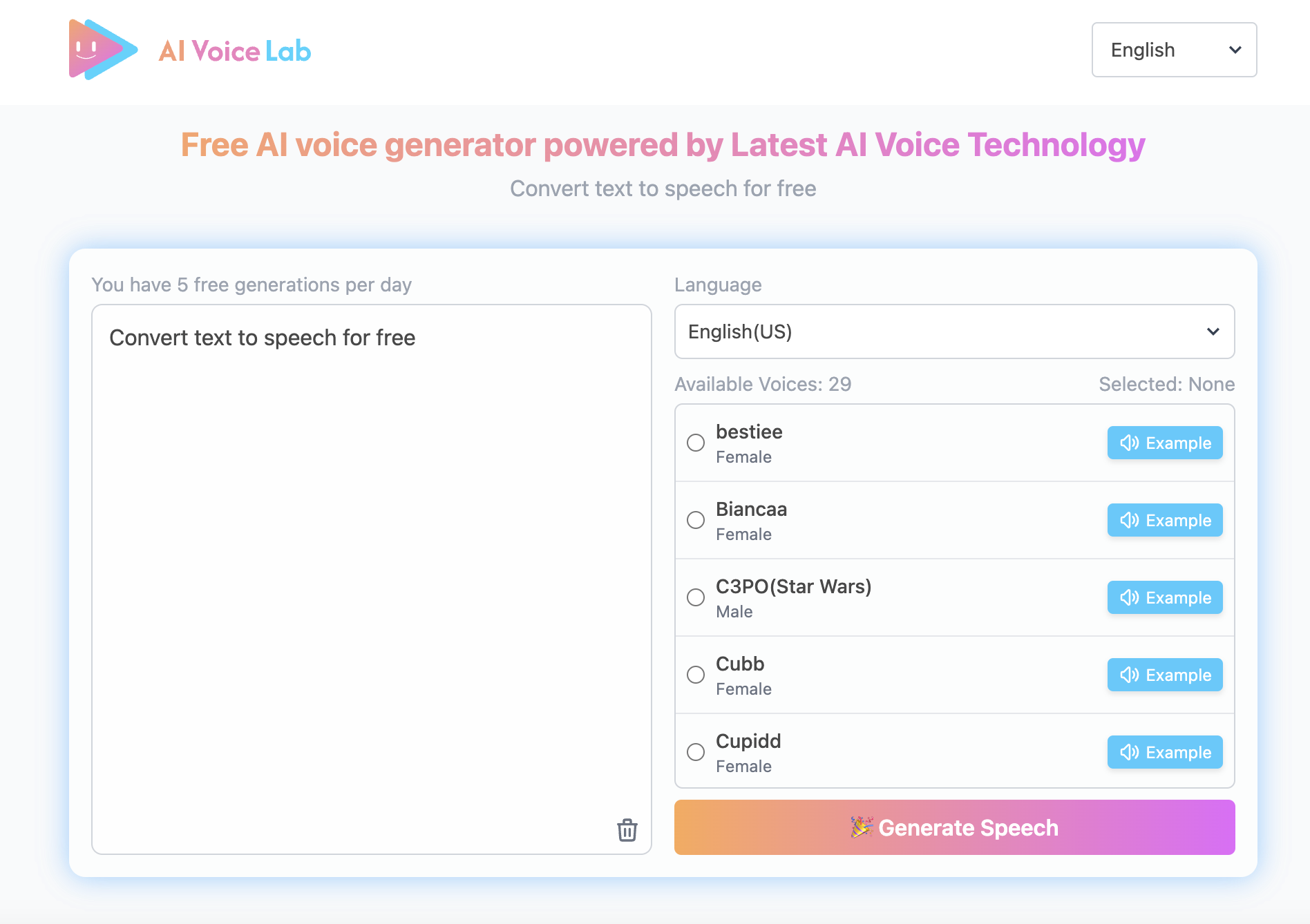 AI Voice Lab