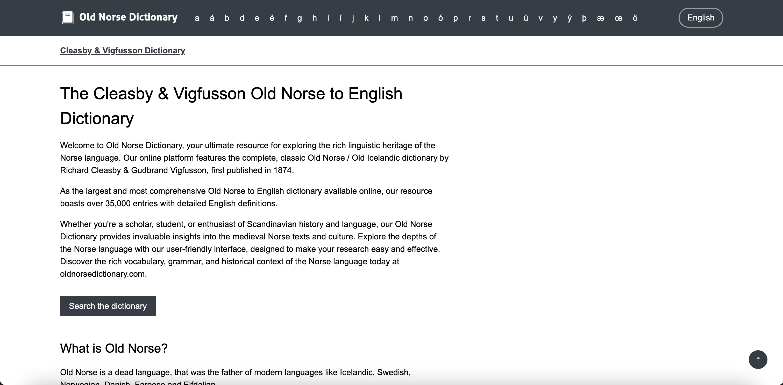 Old Norse Dictionary