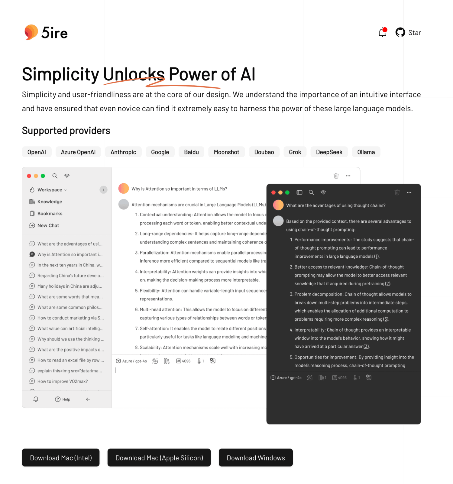5ire | 开源大模型跨平台桌面客户端
