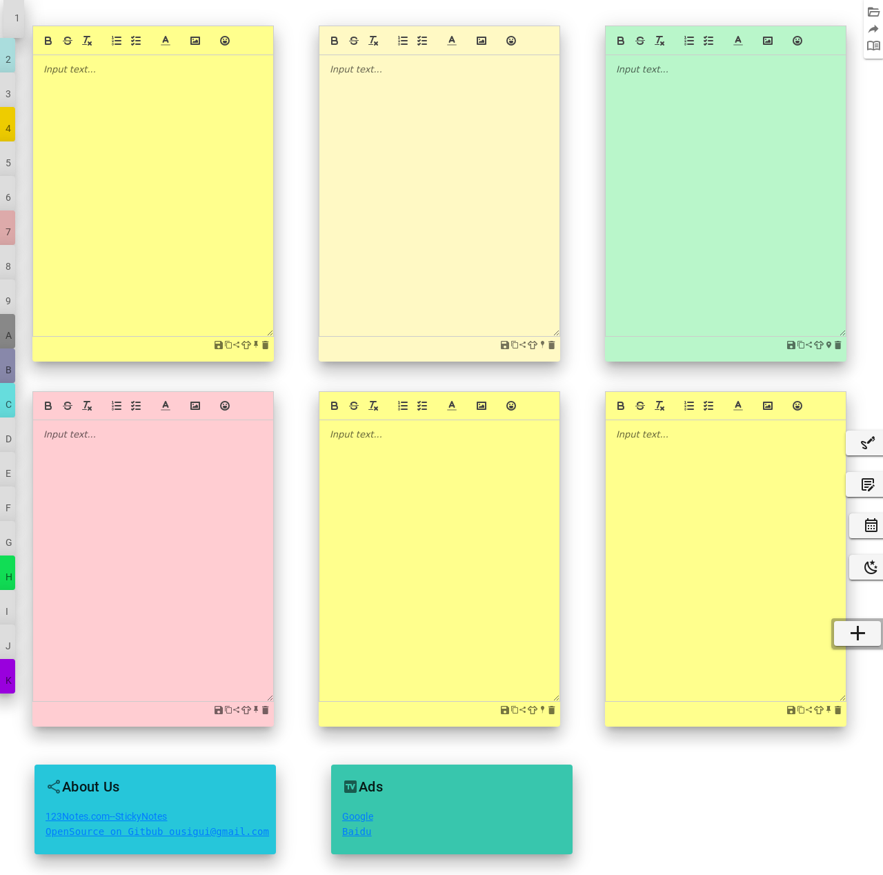 123Notes -- Free  Sticky Notes