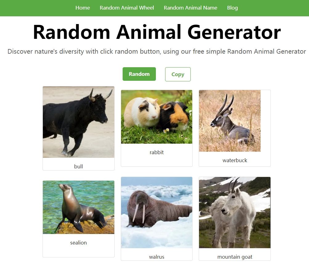 随机动物生成器