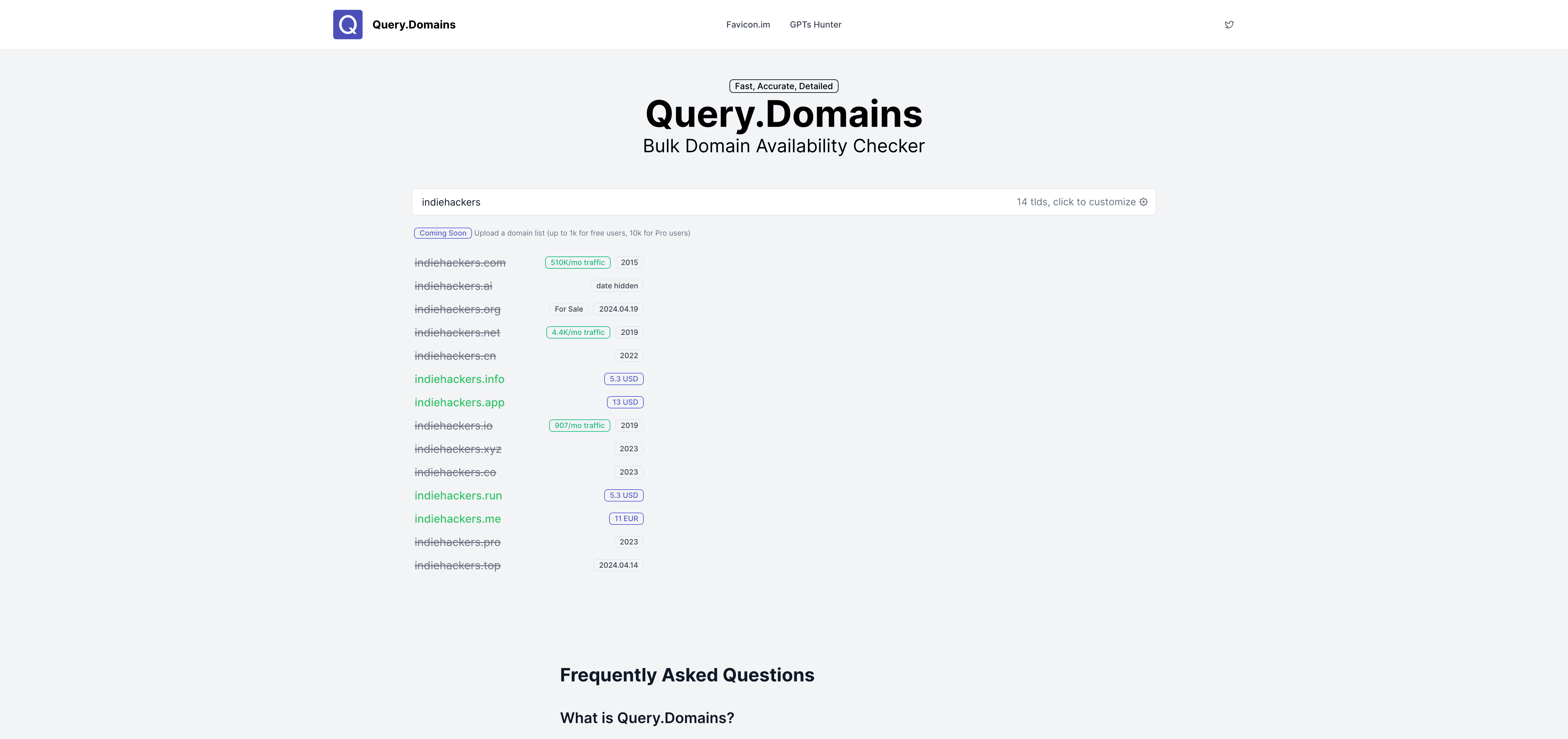 Query Domains