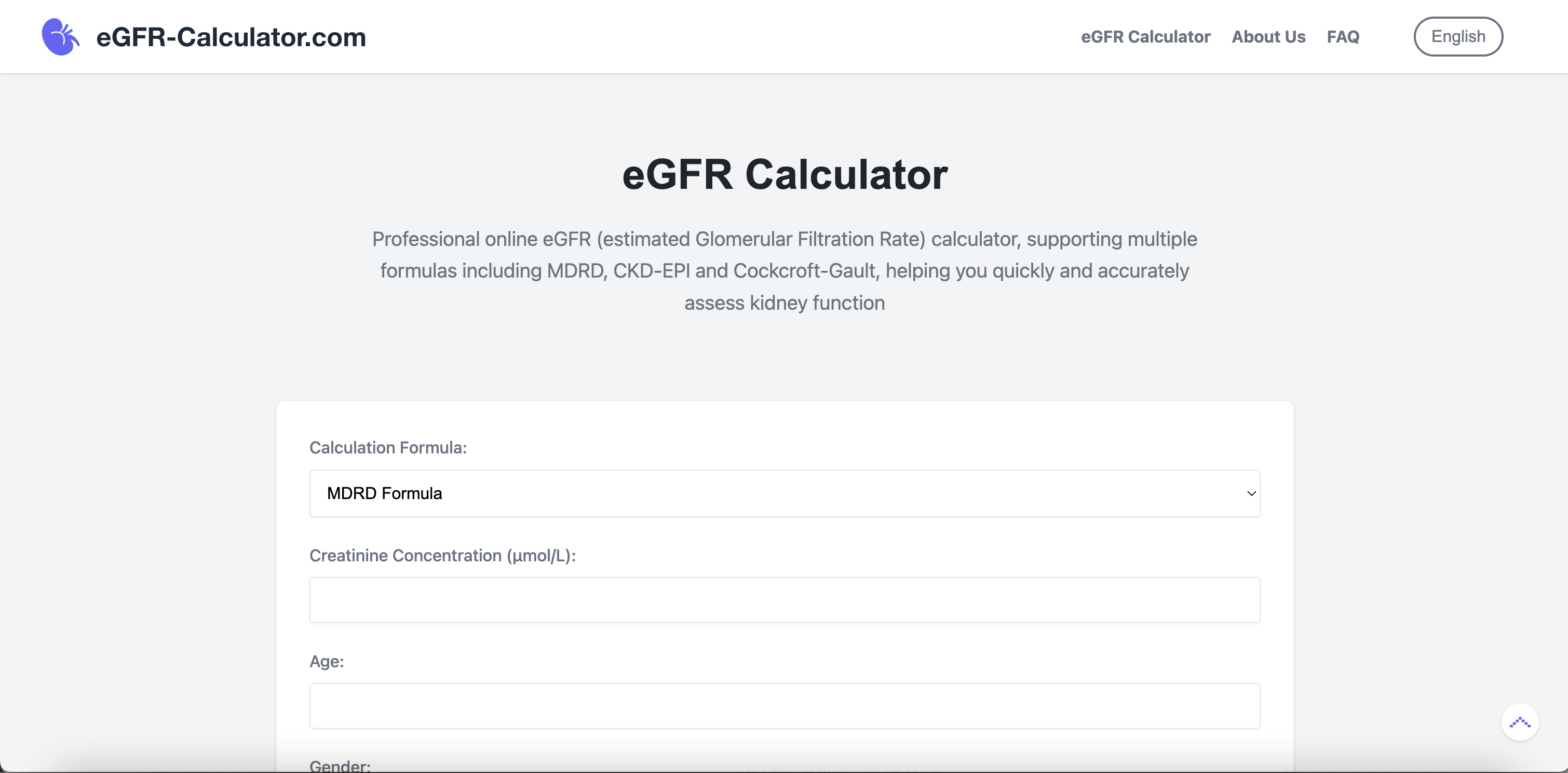 eGFR Calculator
