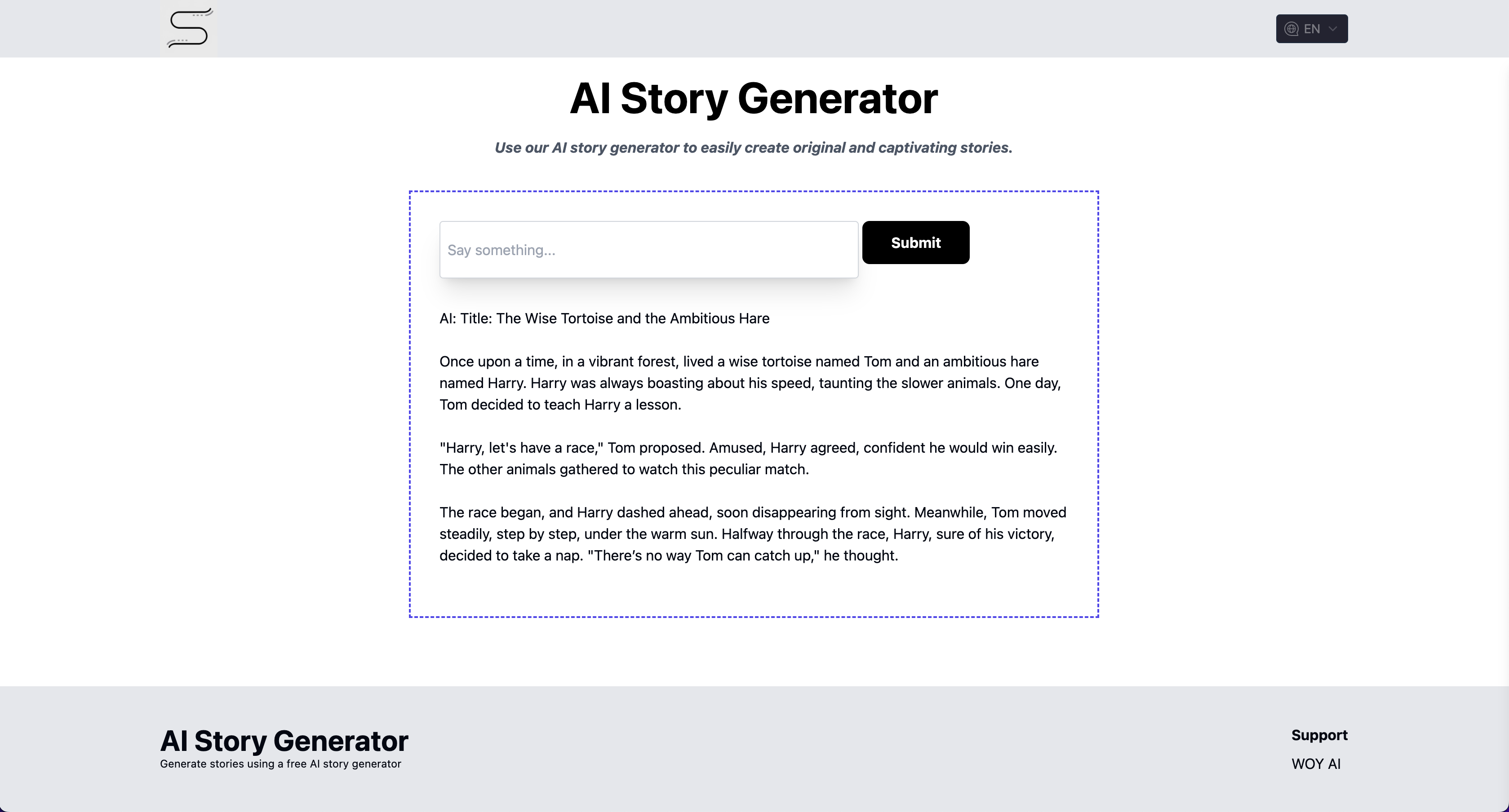 ai story generator