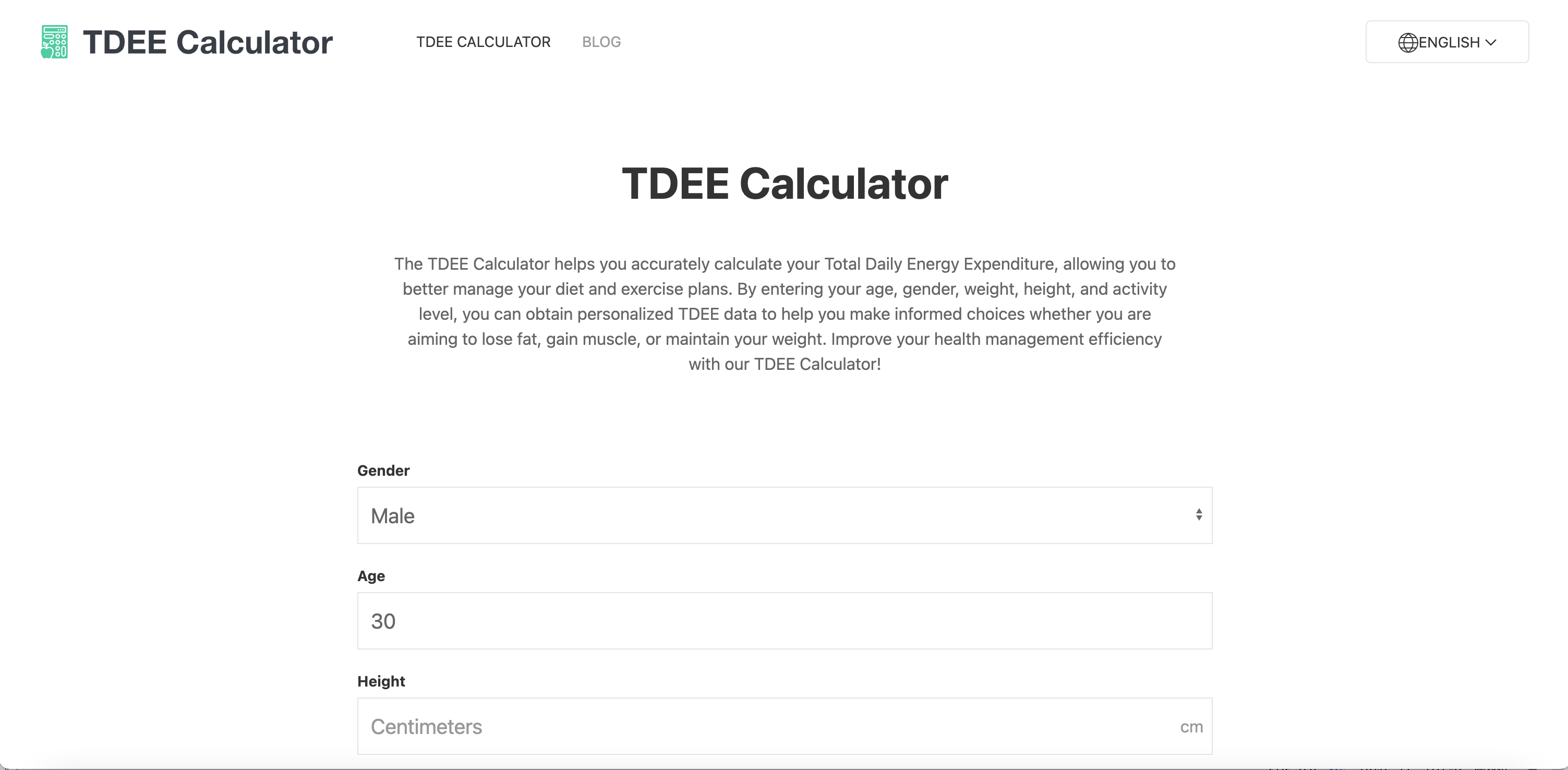 TDEE Calculator