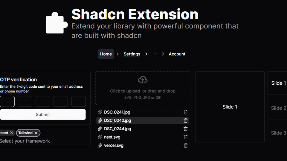 Shadcn Extension