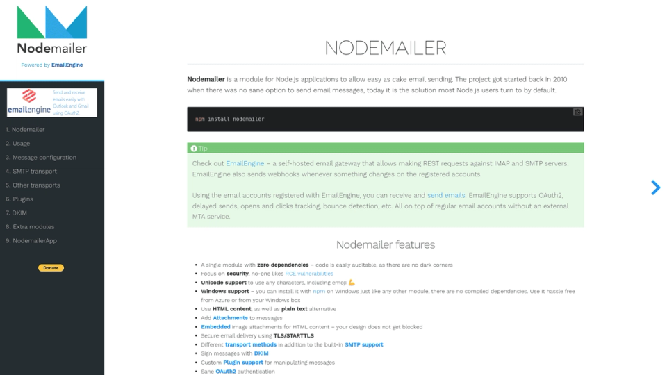 NodeMailer