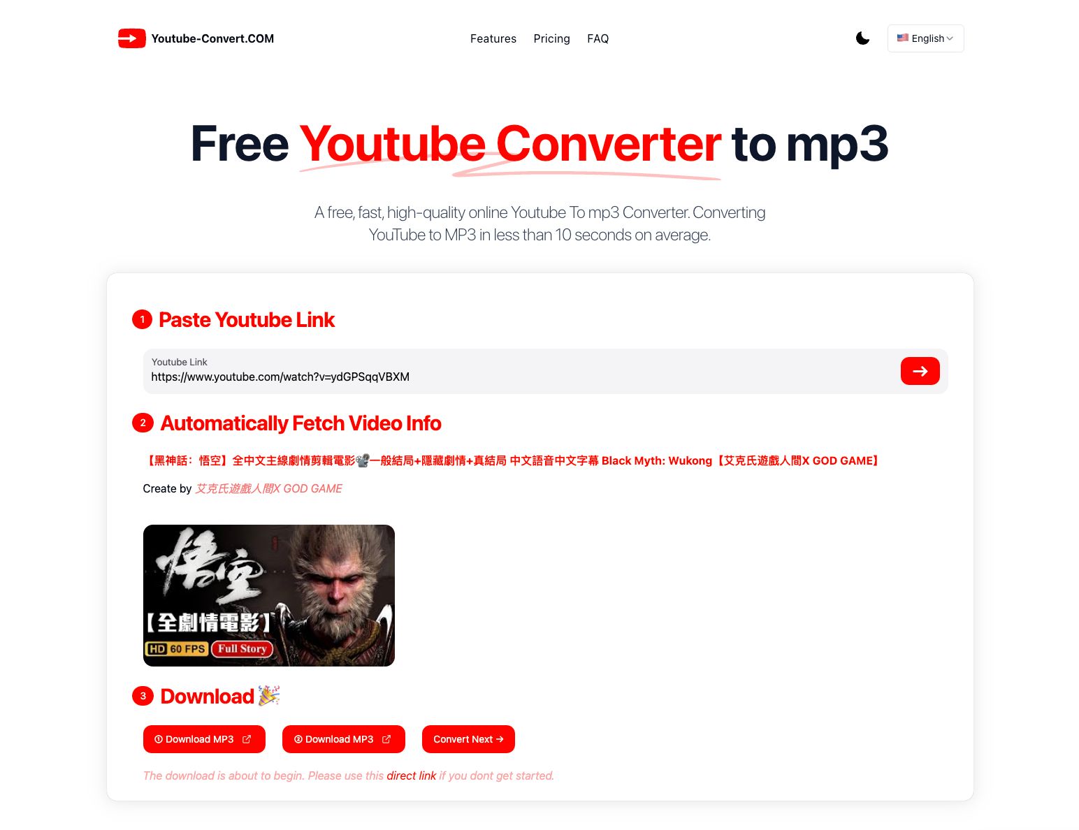Free Youtube To mp3 Converter